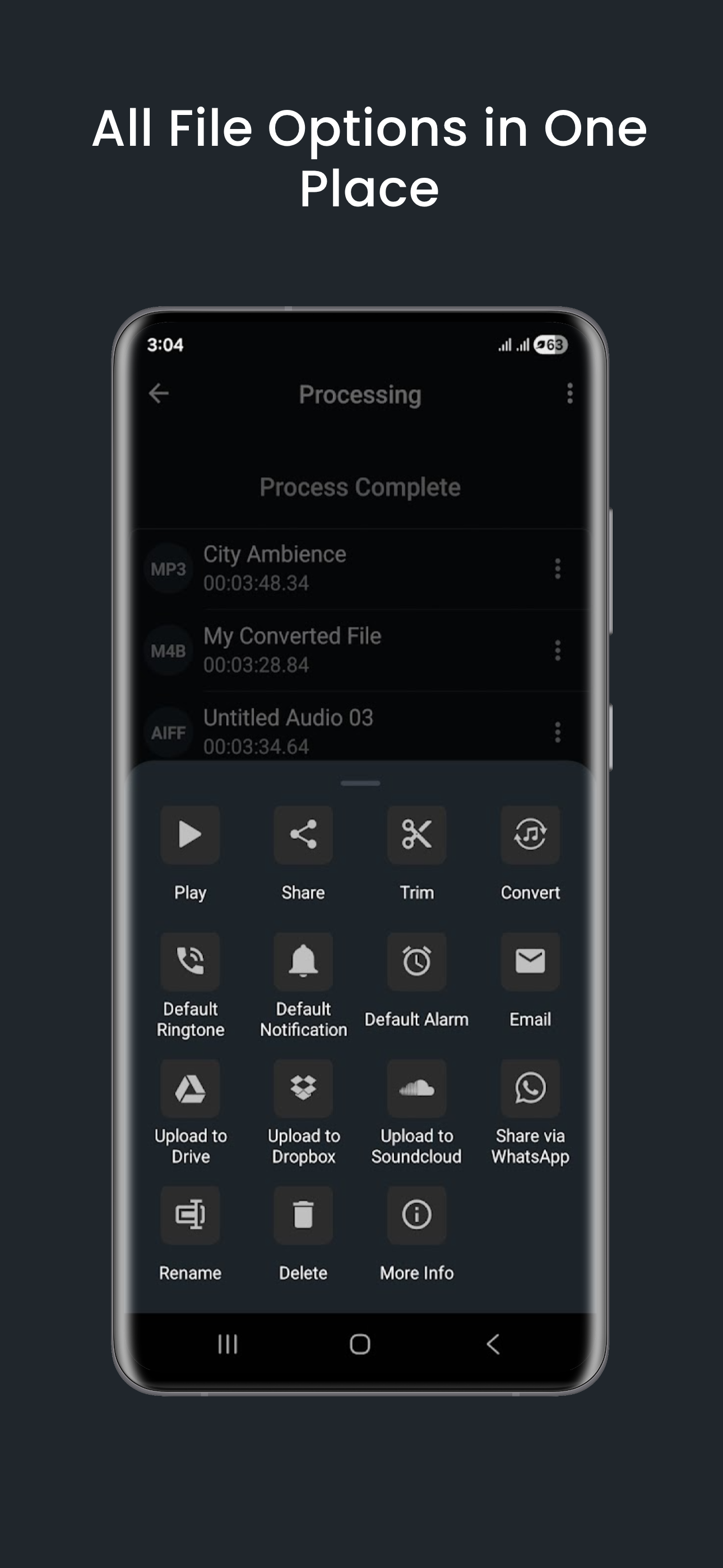 اسکرین شات 6 برنامه Audio Converter (MP3 AAC OPUS)