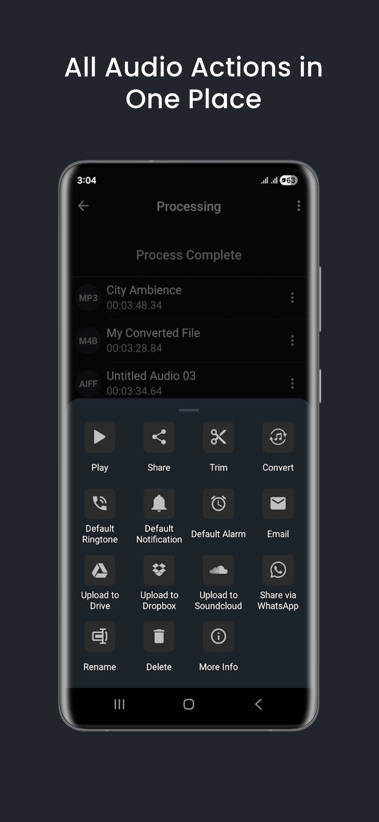 اسکرین شات 7 برنامه Audio Converter (MP3 AAC OPUS)