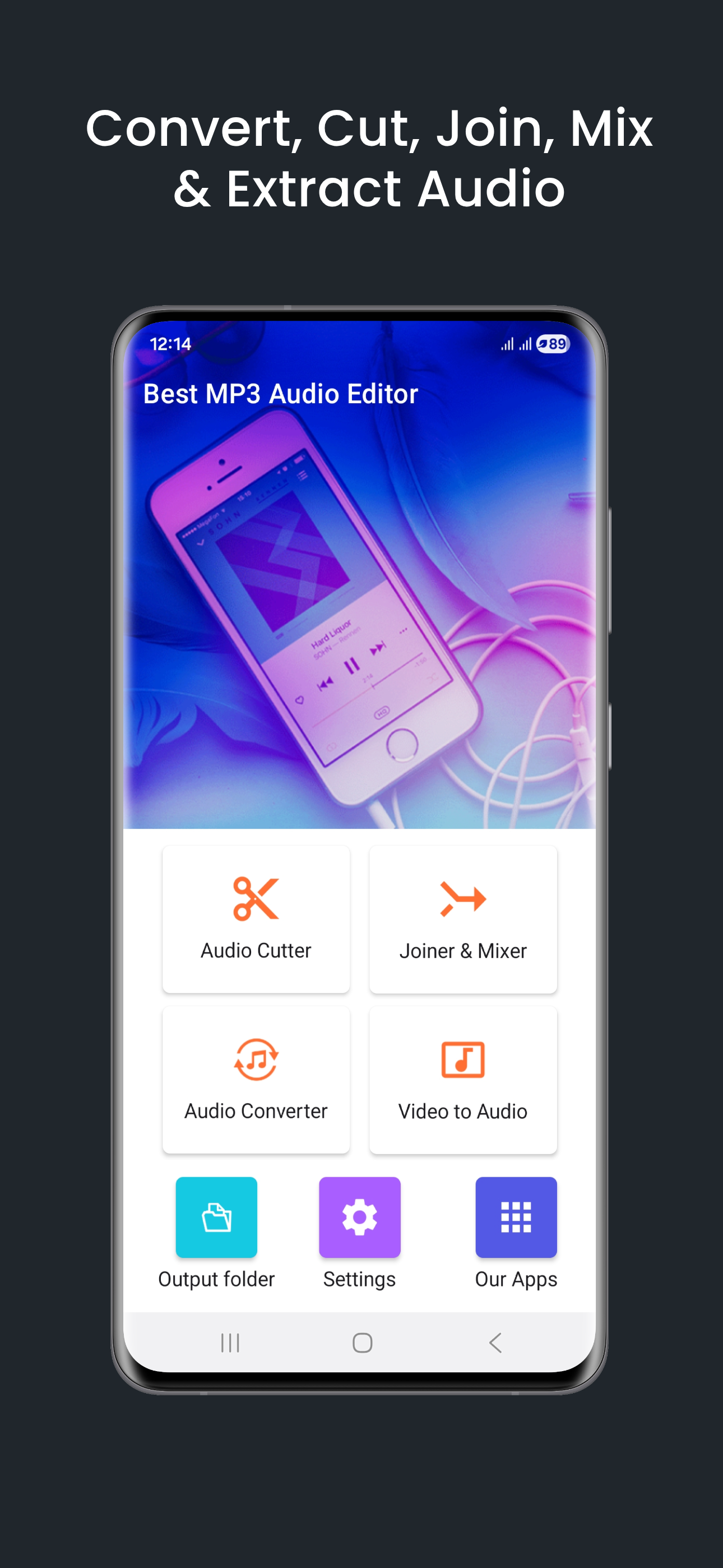 اسکرین شات 1 برنامه MP3 Cutter & Ringtone Maker