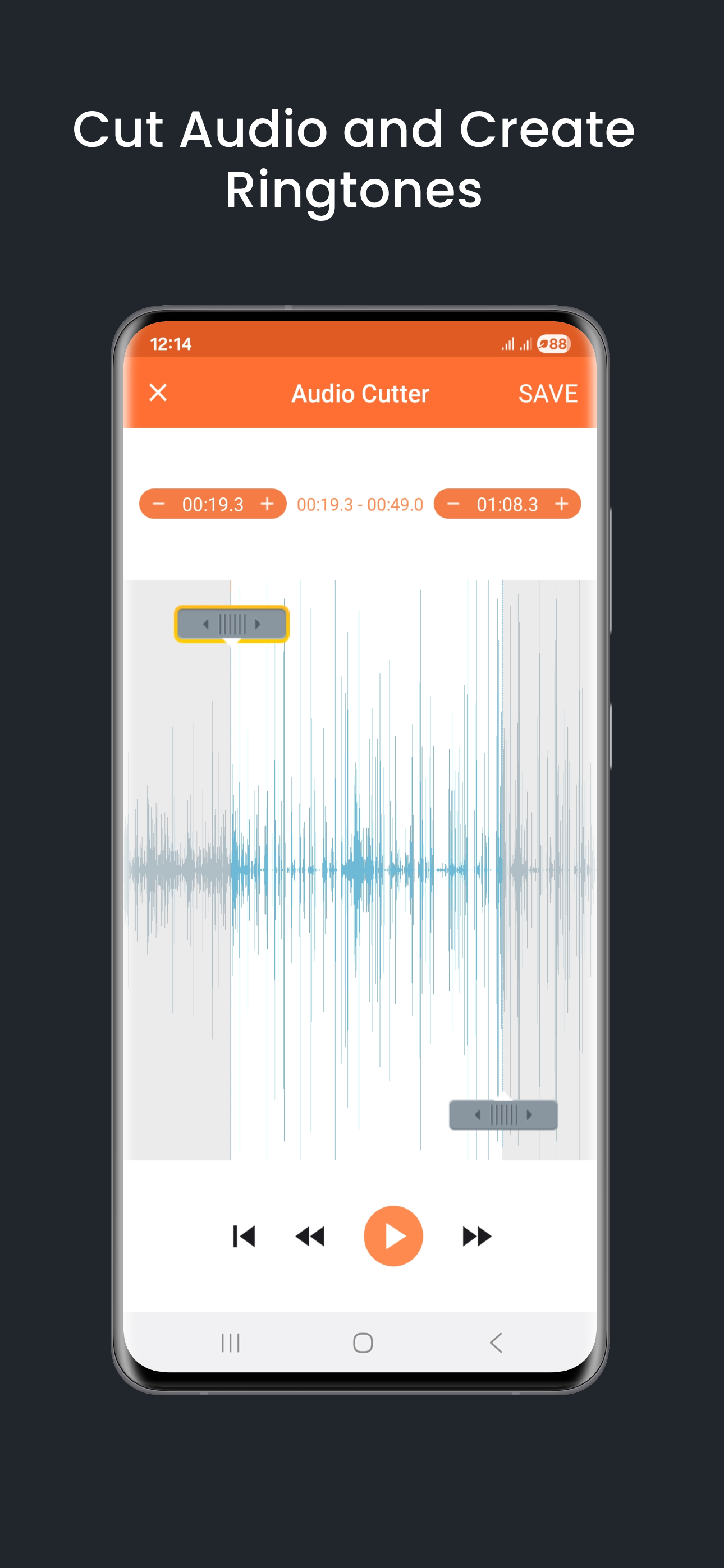 اسکرین شات 2 برنامه MP3 Cutter & Ringtone Maker