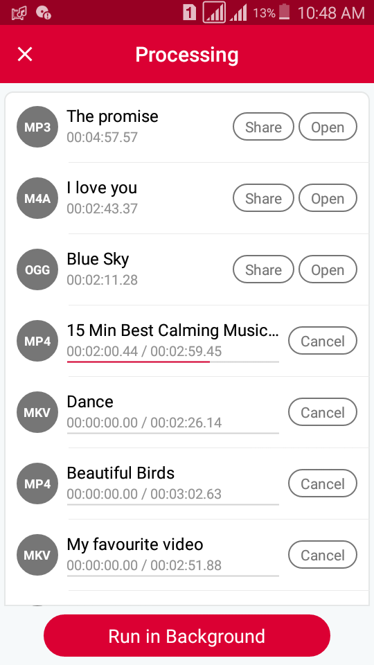 اسکرین شات 6 برنامه Video to Audio (MP3 AAC OPUS)