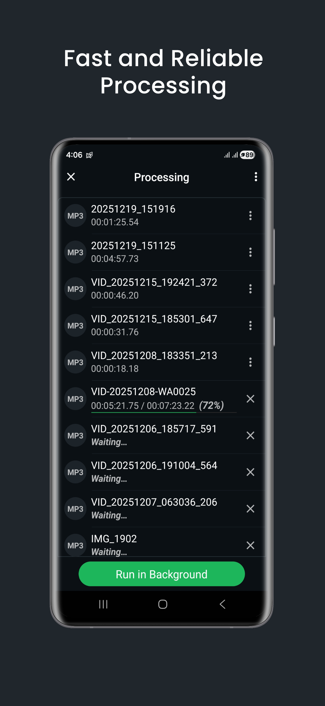 اسکرین شات 5 برنامه Video to Audio Converter