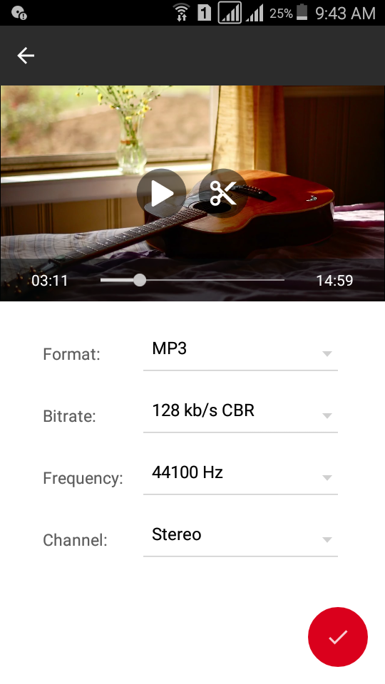 اسکرین شات 2 برنامه Video to Audio (MP3 AAC OPUS)