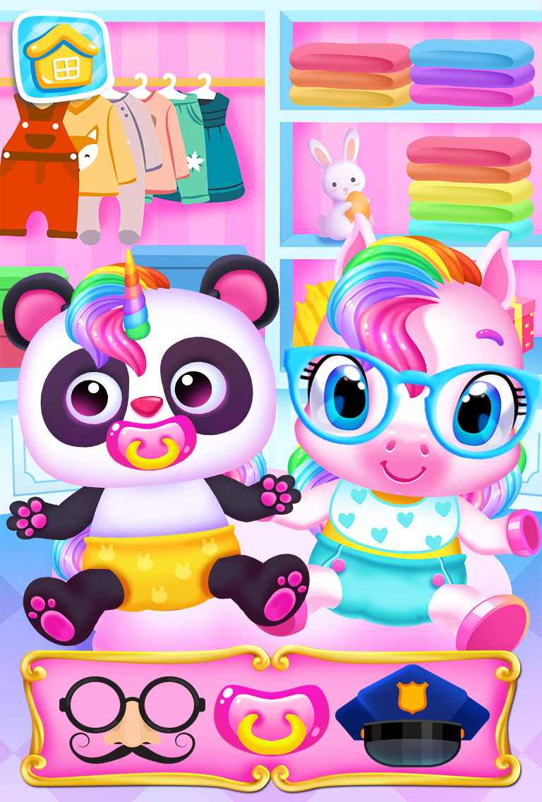 اسکرین شات 2 برنامه My Baby Unicorn - Pet Care Sim