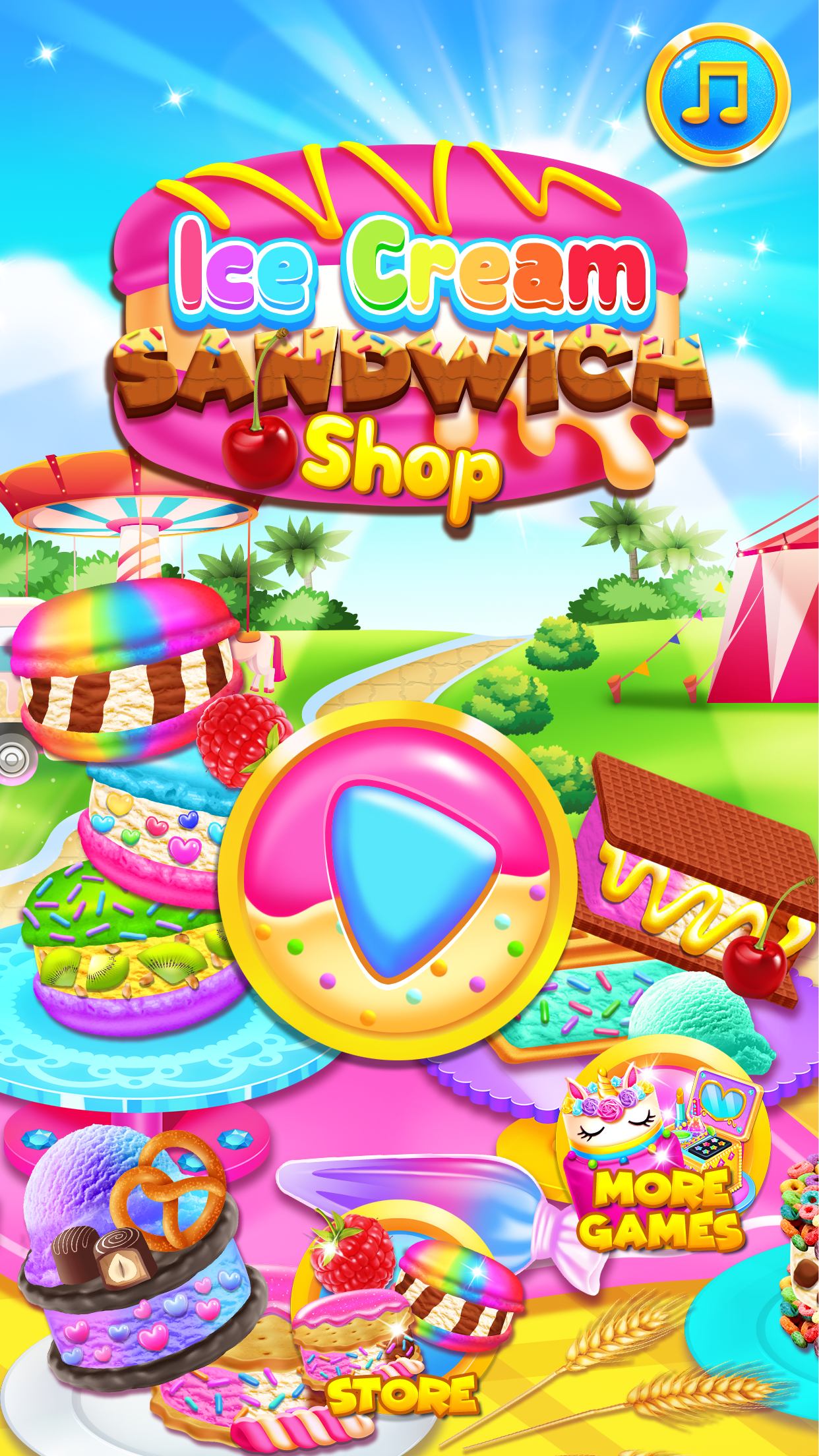 اسکرین شات 1 برنامه Rainbow Ice Cream Sandwiches