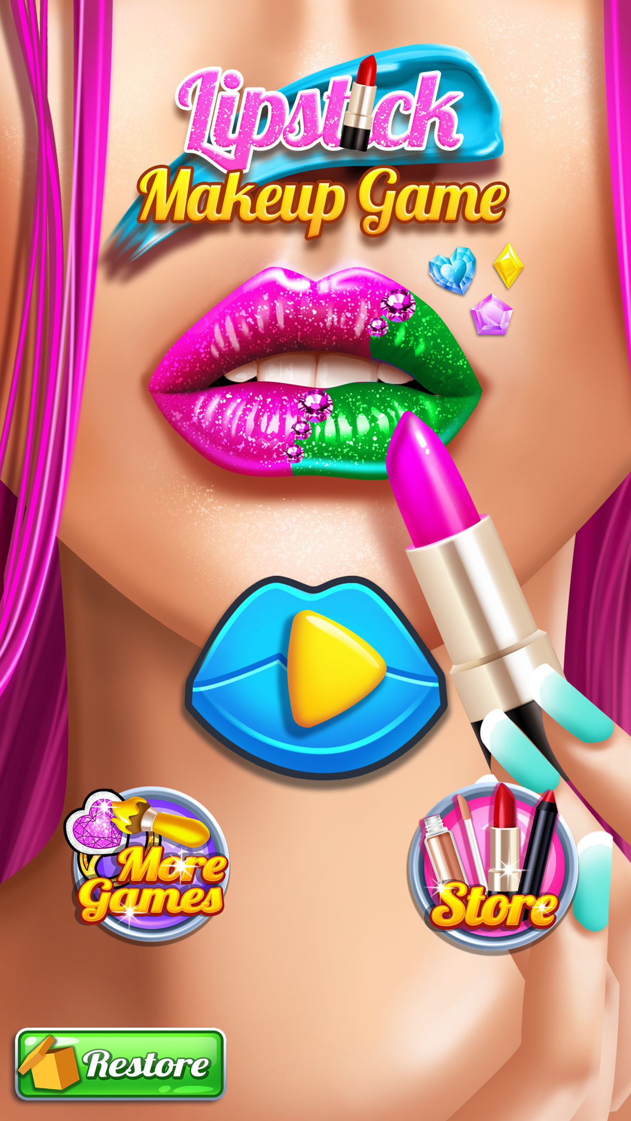 اسکرین شات 4 بازی Lip Art - Lipstick Makeup ASMR