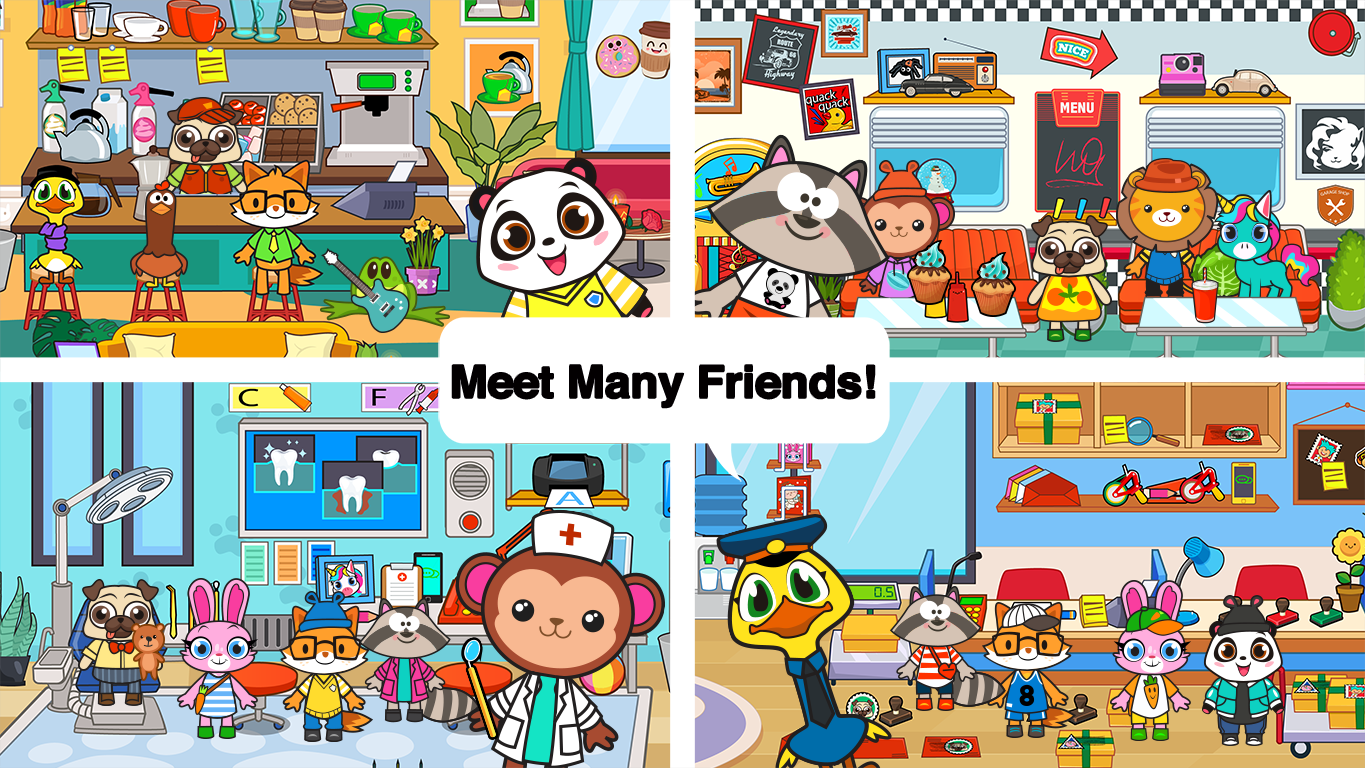 اسکرین شات 2 برنامه Main Street Pets Village Town