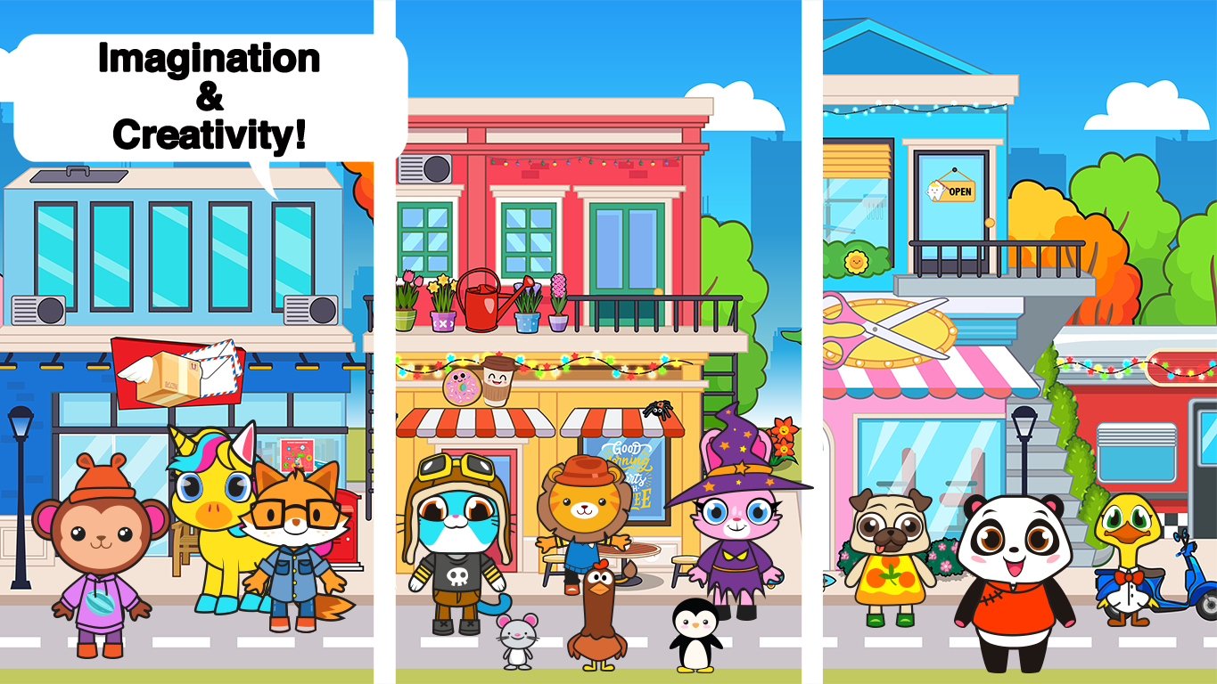 اسکرین شات 6 برنامه Main Street Pets Village Town