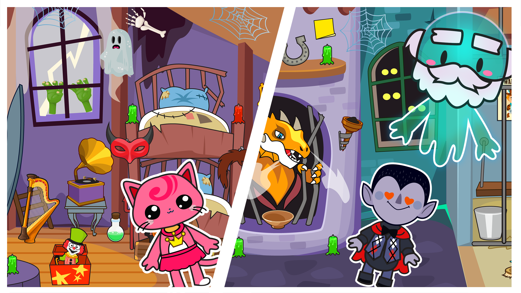 اسکرین شات 2 برنامه Main Street Pets Haunted House
