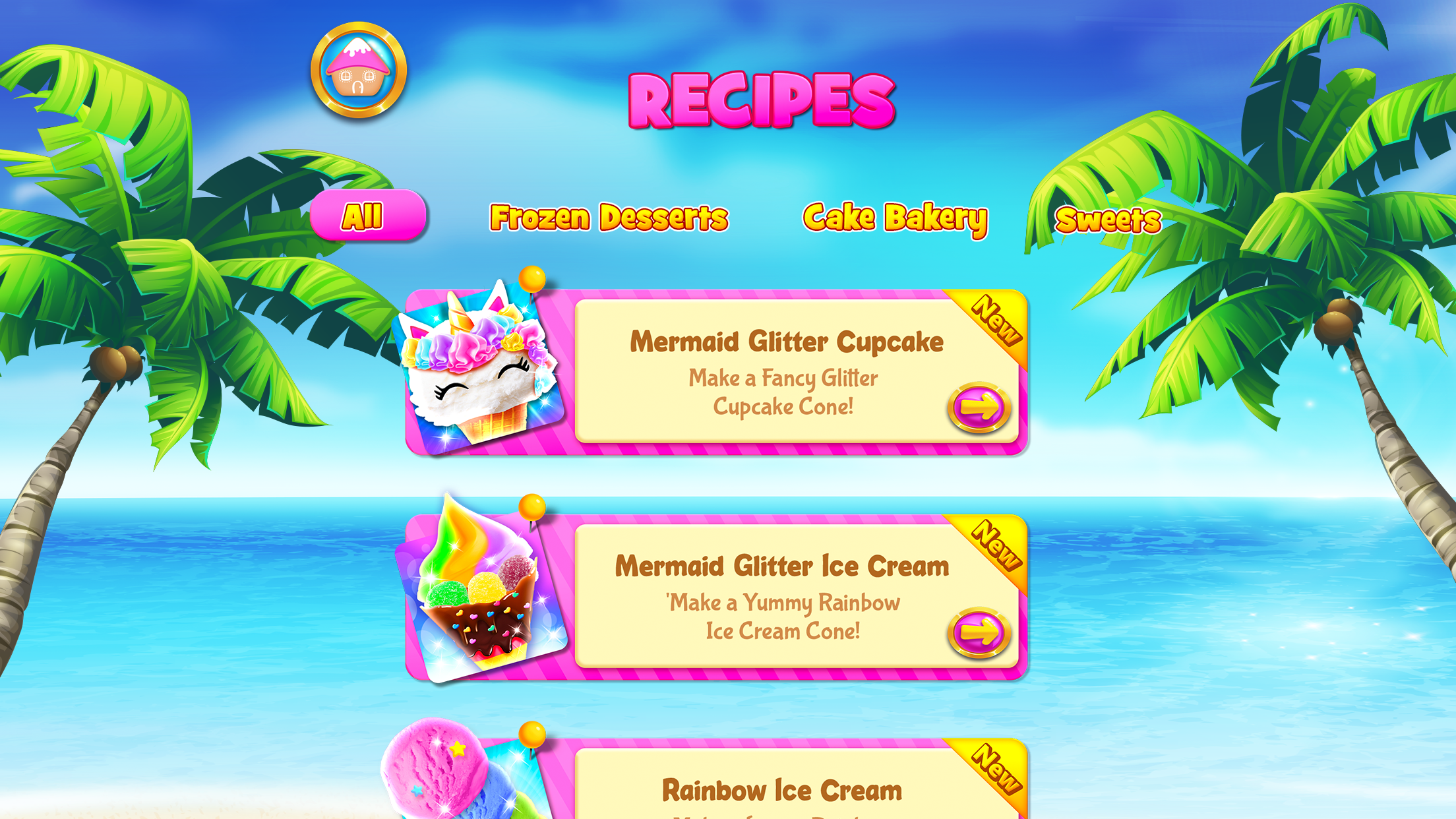 اسکرین شات 6 بازی Mermaid Glitter Cupcake Chef