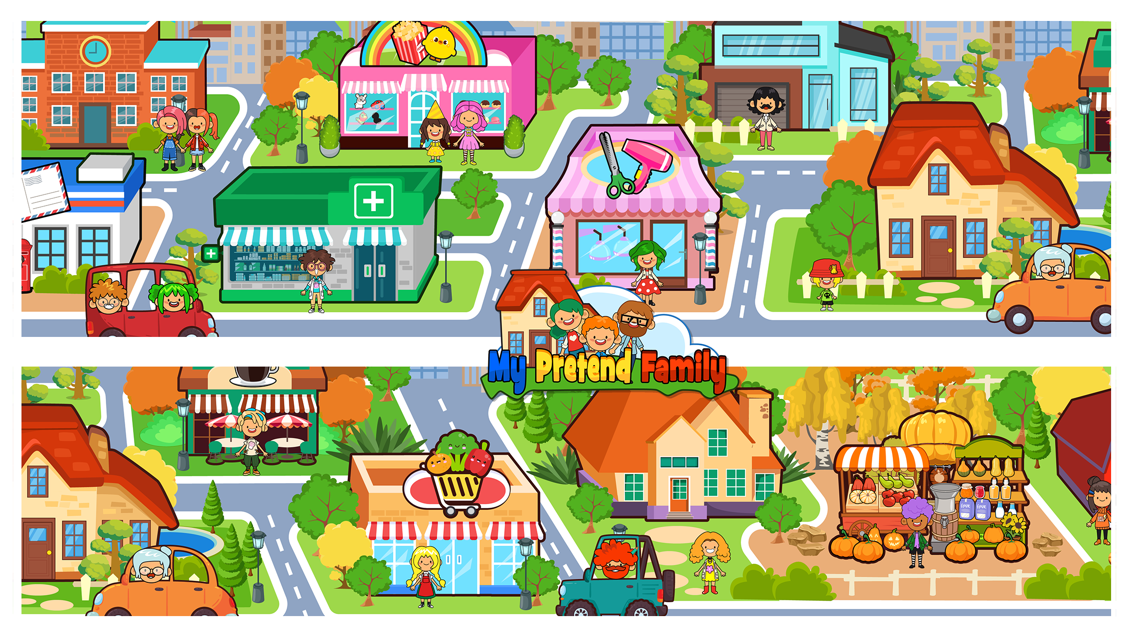 اسکرین شات 3 بازی My Pretend Home & Family Town