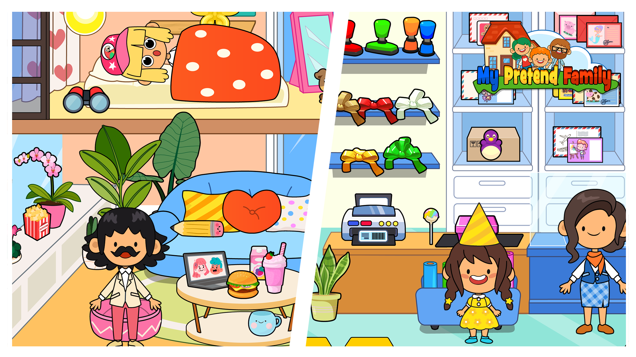 اسکرین شات 5 بازی My Pretend Home & Family Town