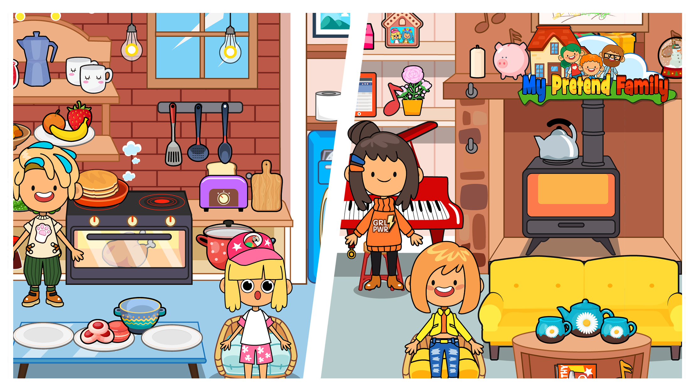 اسکرین شات 7 بازی My Pretend Home & Family Town