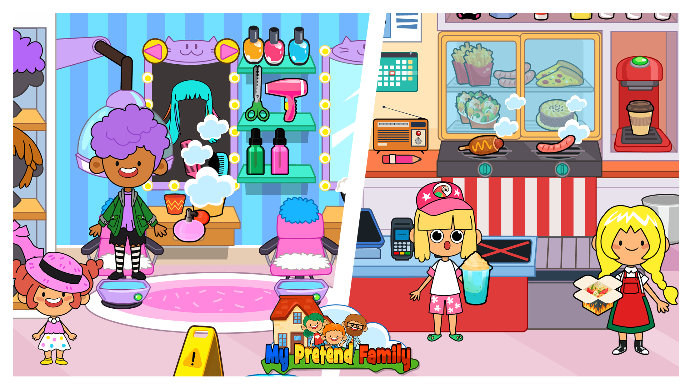 اسکرین شات 2 بازی My Pretend Home & Family Town