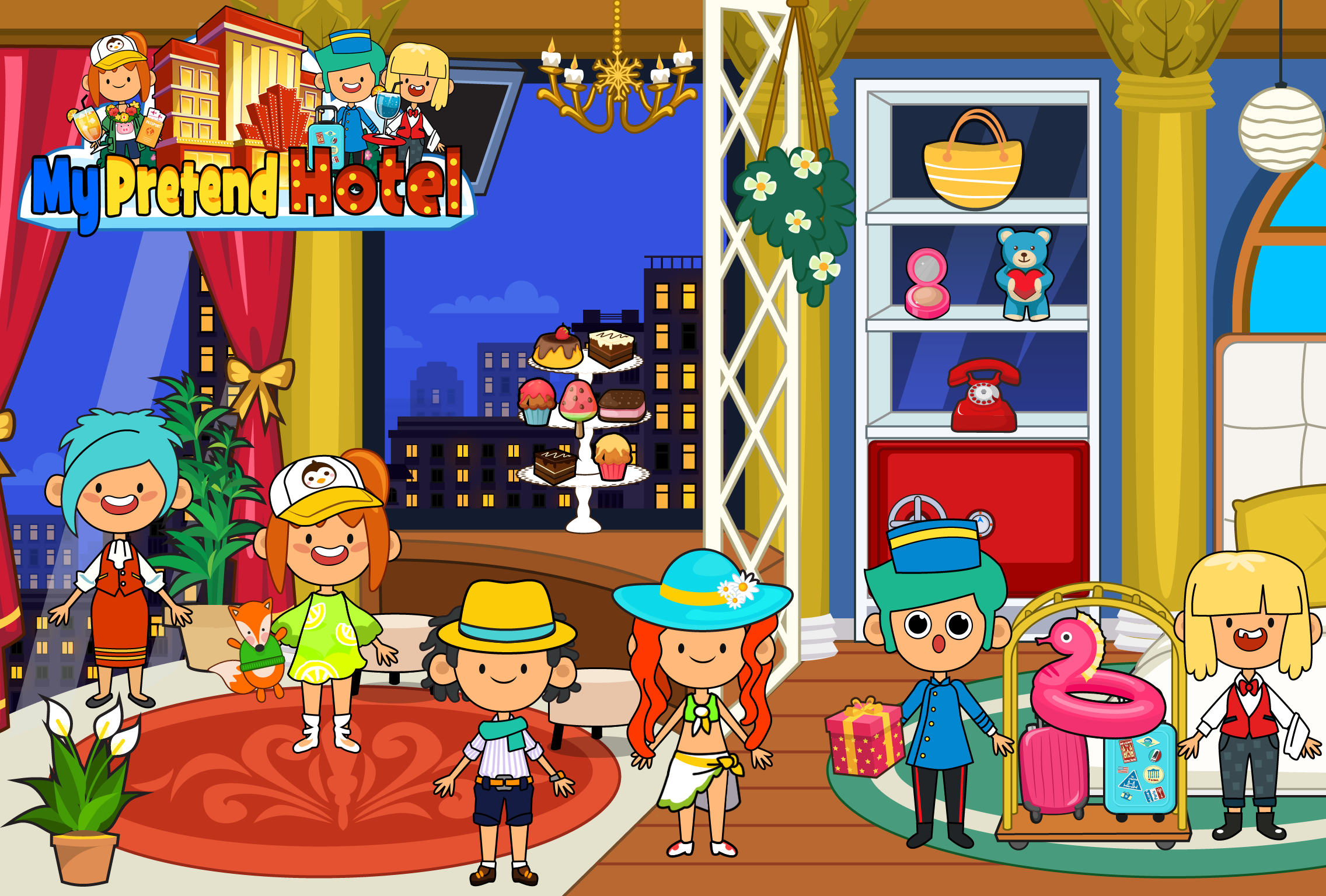 اسکرین شات 2 بازی My Pretend Hotel Vacation