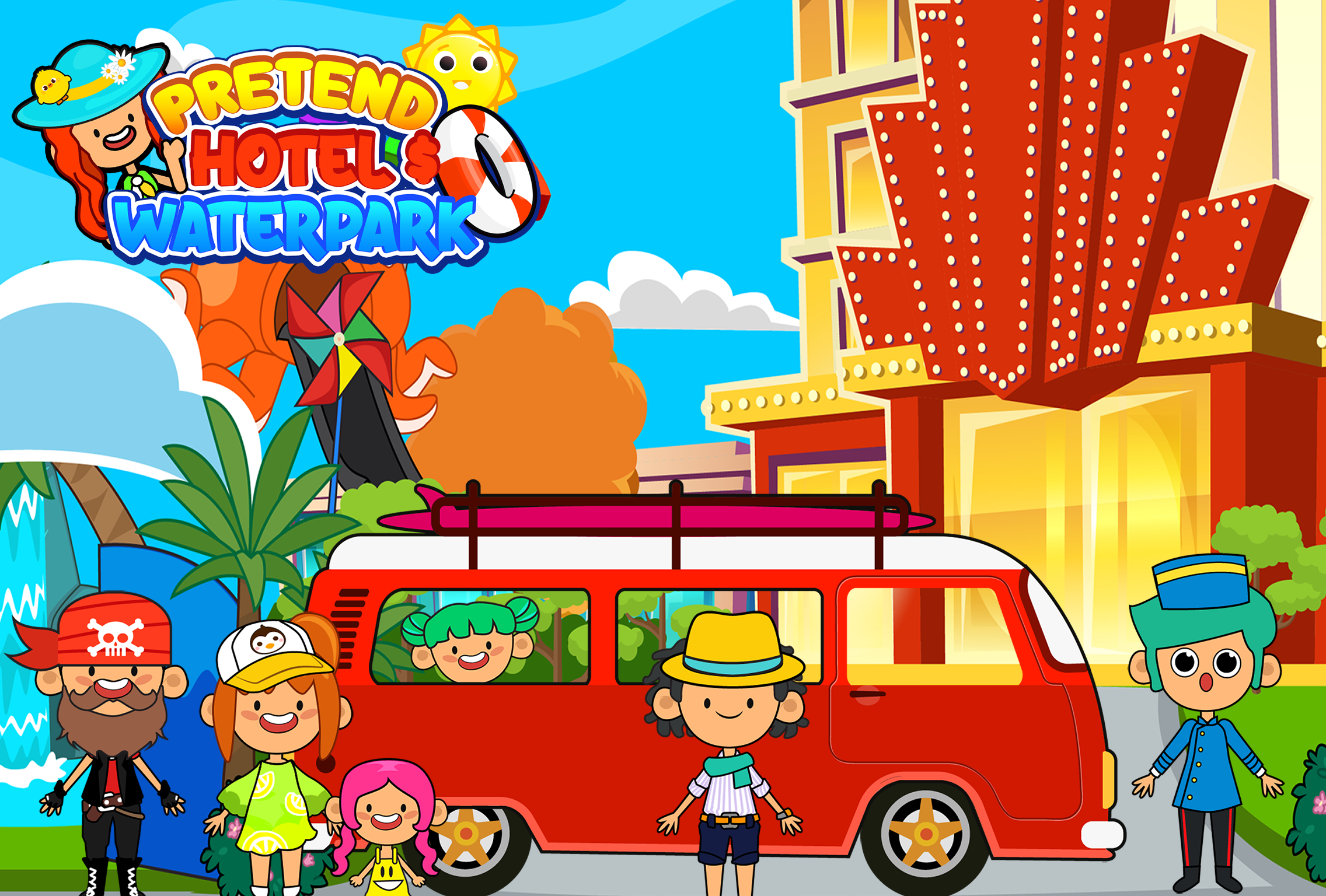 اسکرین شات 1 بازی My Pretend Hotel Vacation
