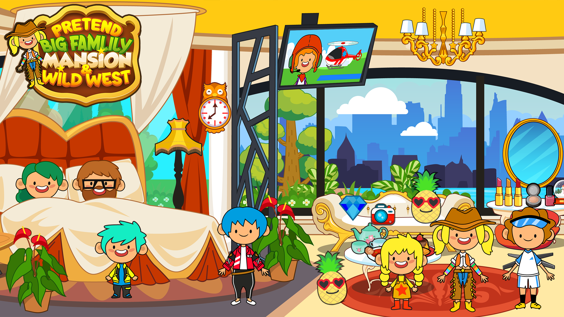 اسکرین شات 4 بازی My Pretend Family Mansion