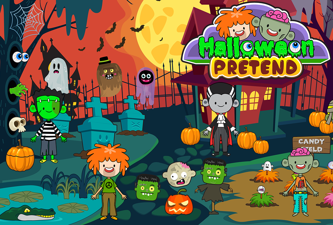 اسکرین شات 1 بازی My Pretend Halloween Town