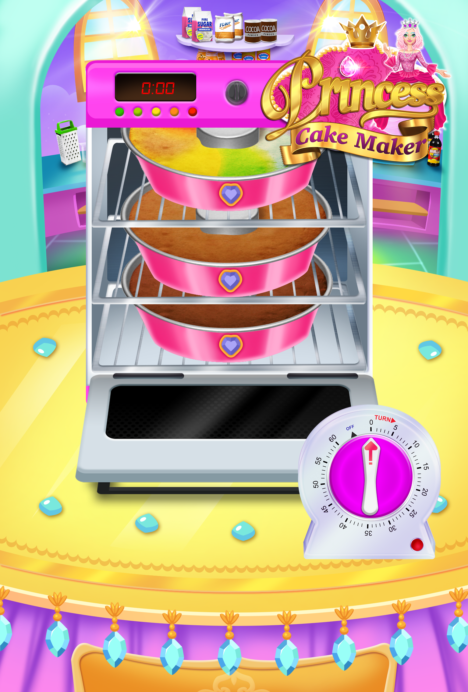 اسکرین شات 5 برنامه Rainbow Princess Cake Maker