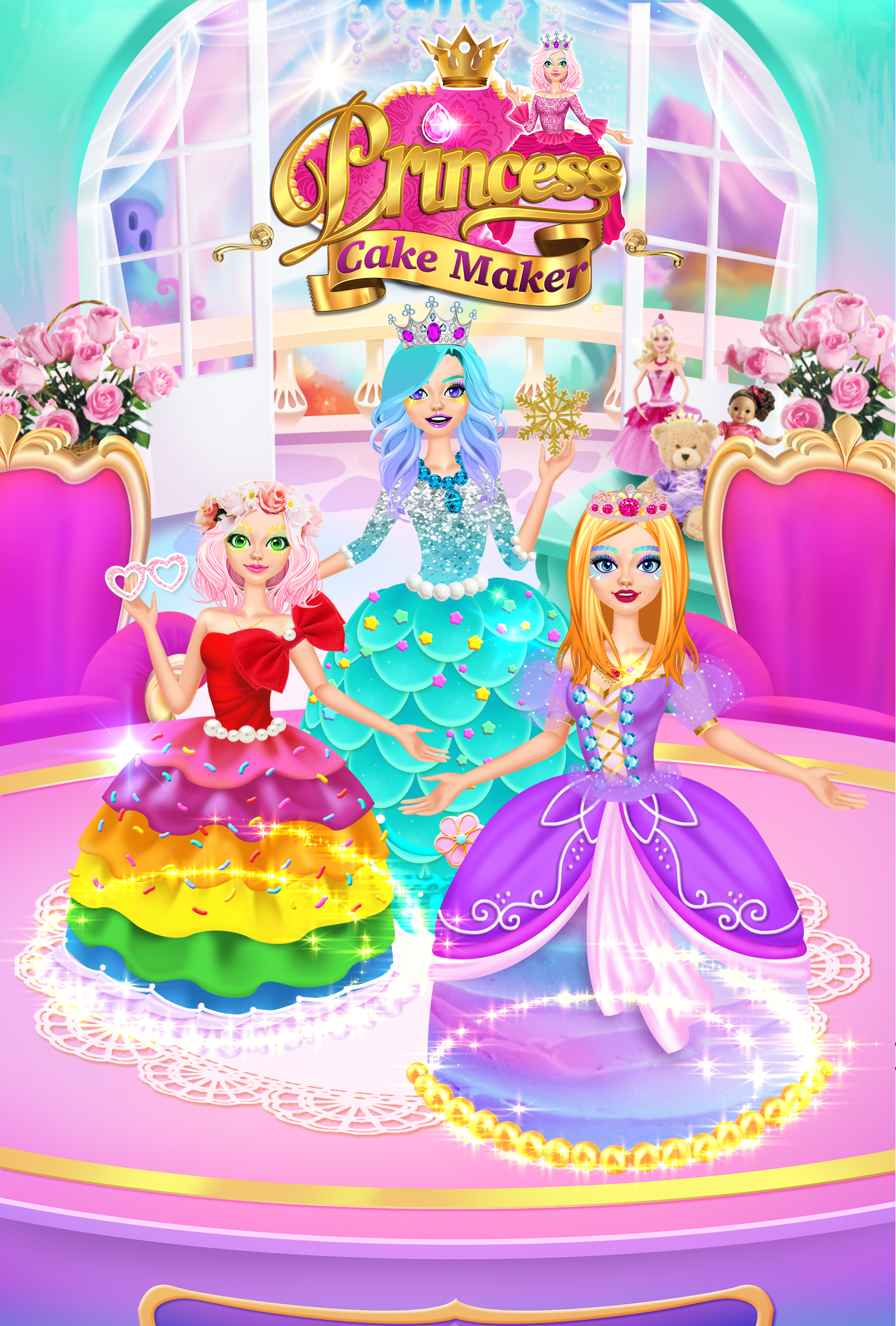 اسکرین شات 6 برنامه Rainbow Princess Cake Maker
