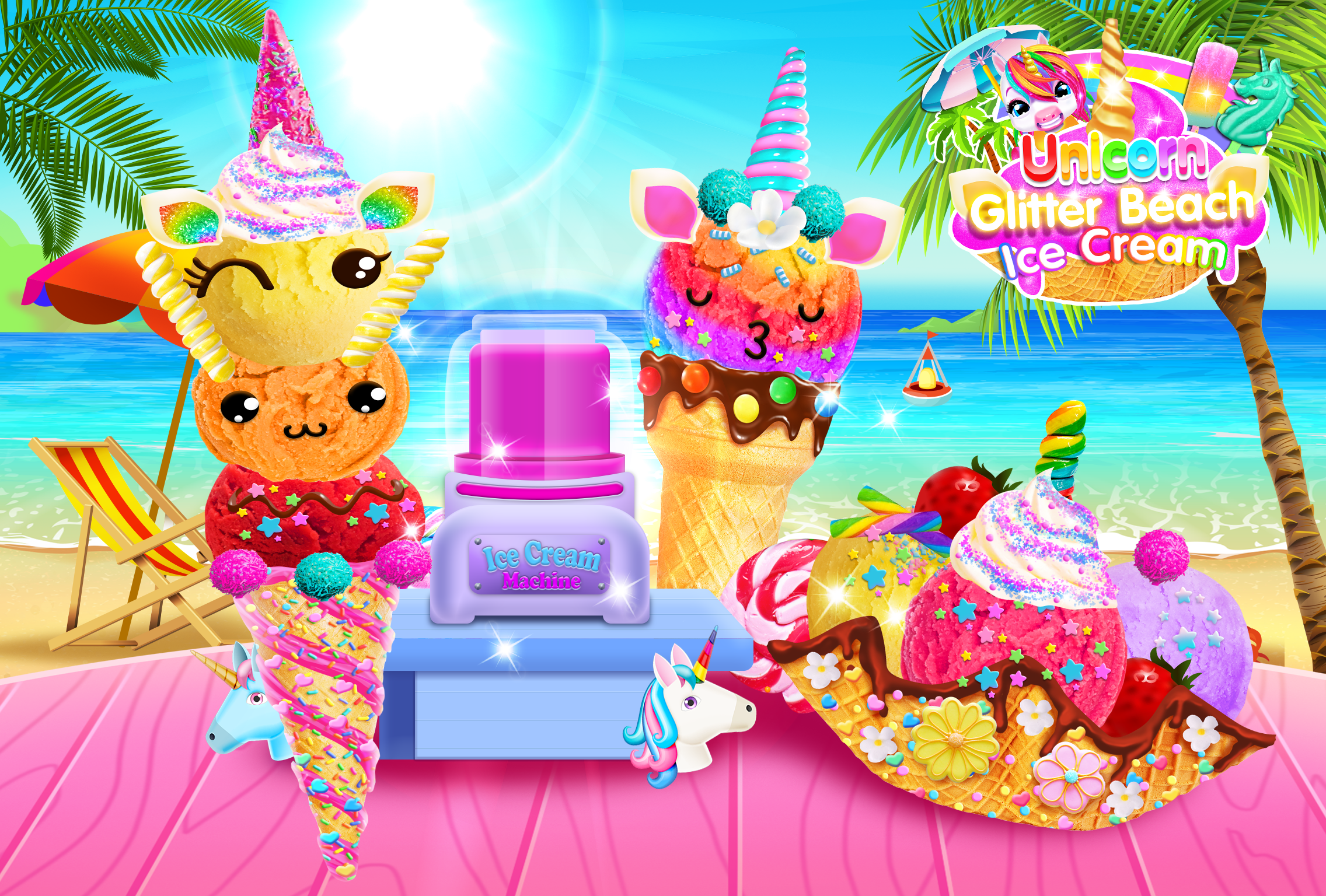 اسکرین شات 5 برنامه Rainbow Unicorn Ice Cream