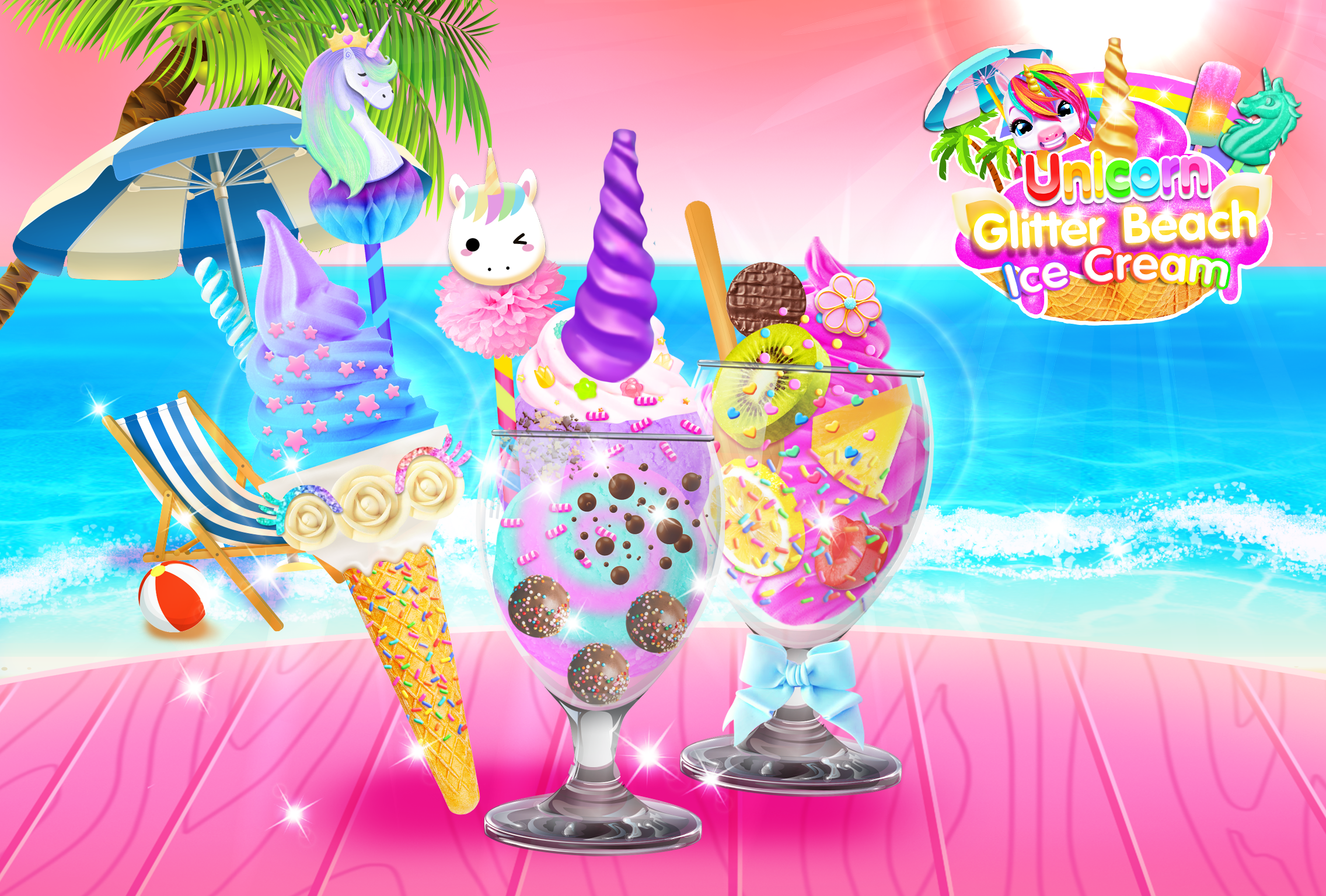 اسکرین شات 6 برنامه Rainbow Unicorn Ice Cream