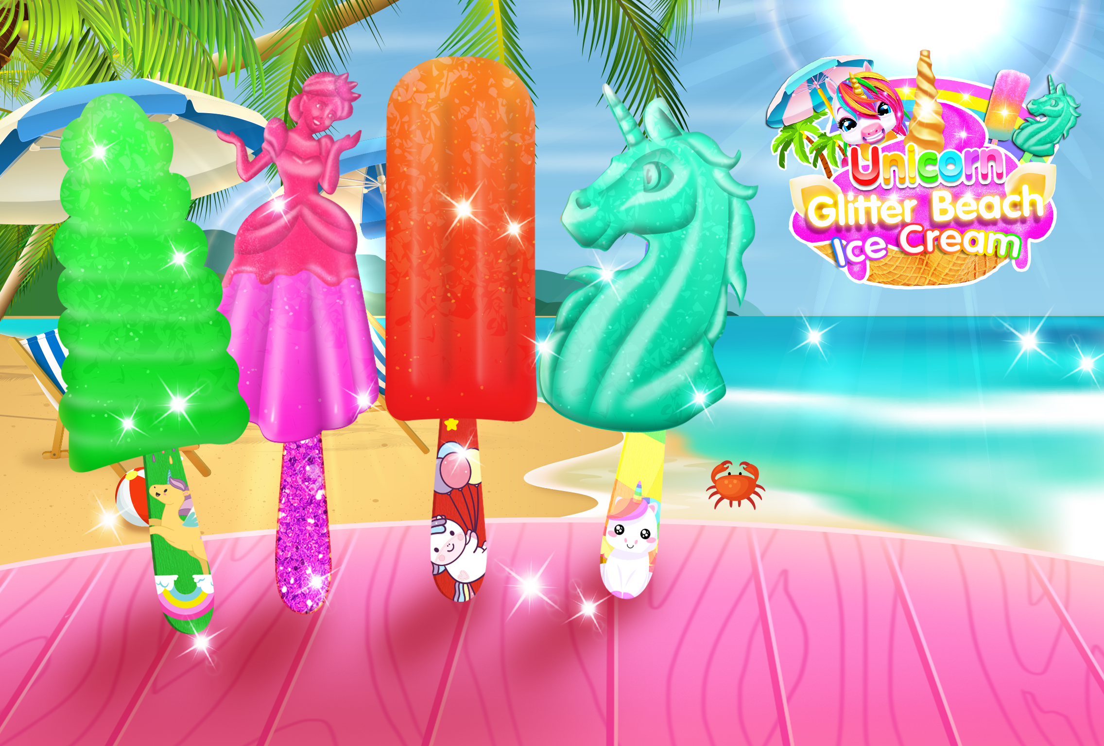 اسکرین شات 3 برنامه Rainbow Unicorn Ice Cream