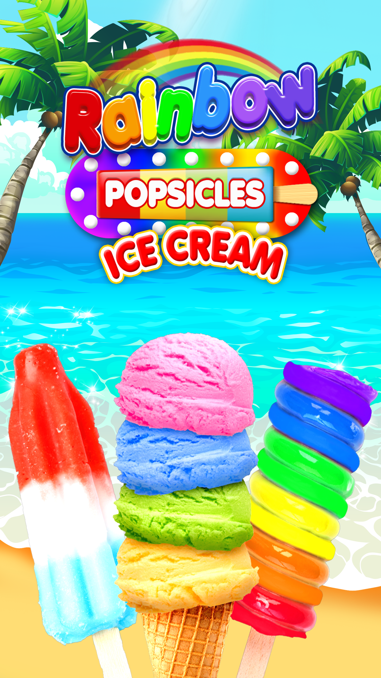 اسکرین شات 1 بازی Rainbow Ice Cream & Popsicles
