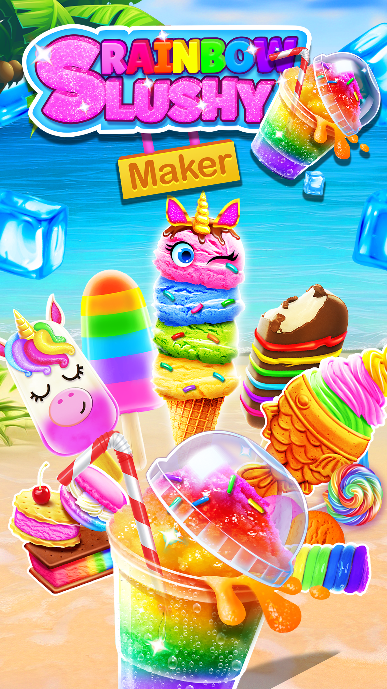 اسکرین شات 1 برنامه Rainbow Frozen Slushy Truck