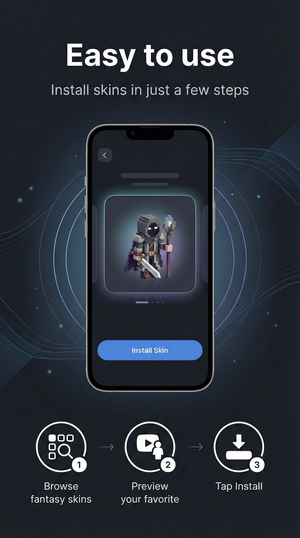 اسکرین شات 2 برنامه Fantasy Hero Skins Pack