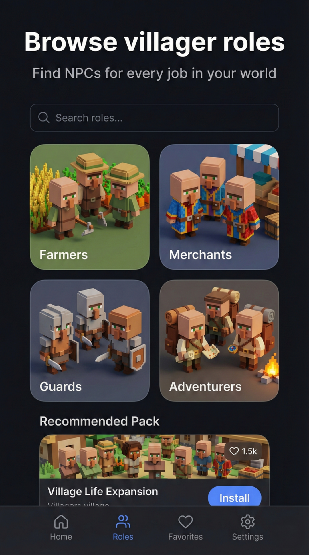 اسکرین شات 3 برنامه Villagers Mods