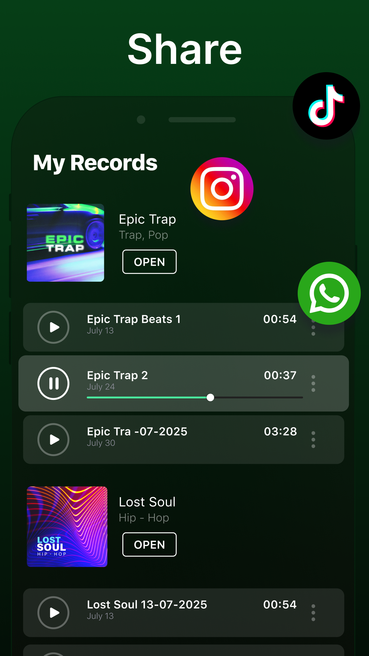 اسکرین شات 3 برنامه Go Beat - Music & Beat Maker