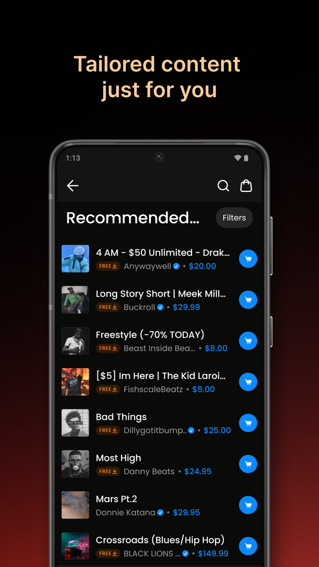 اسکرین شات 4 برنامه BeatStars - Instrumental Beats