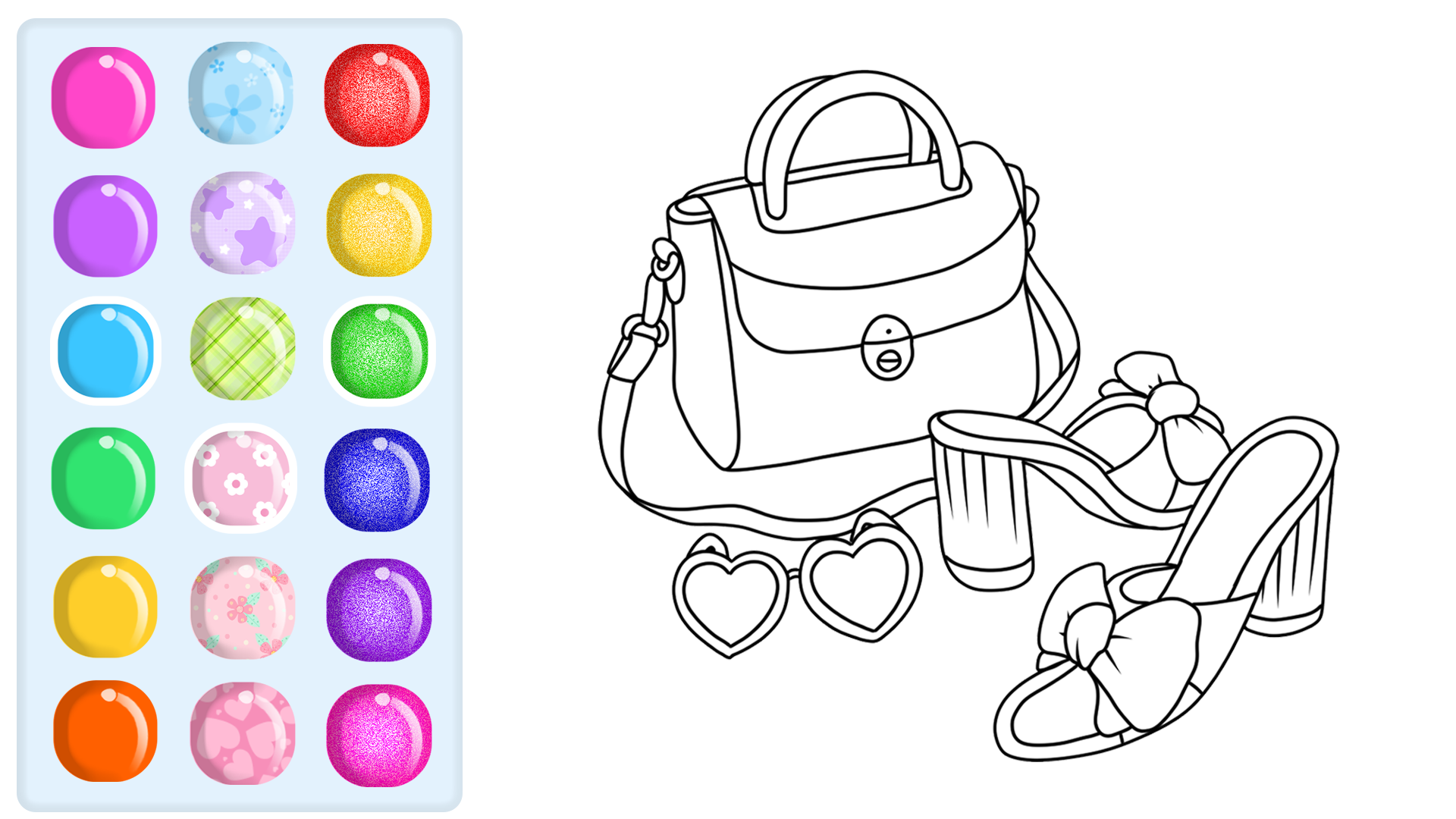 اسکرین شات 8 برنامه Glitter Beauty Coloring Pages