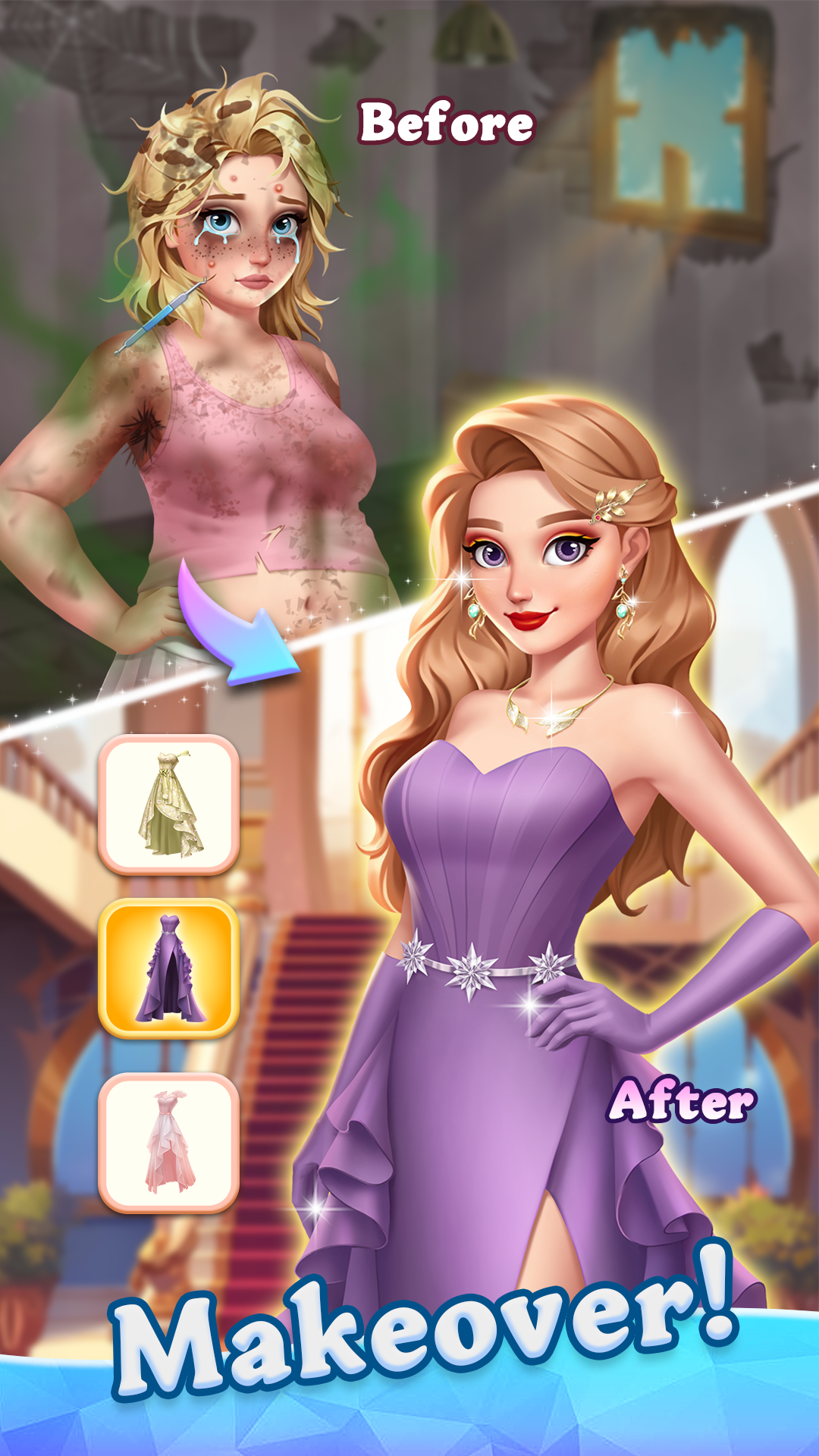 اسکرین شات 3 بازی Beauty Tiles: Story & Makeover