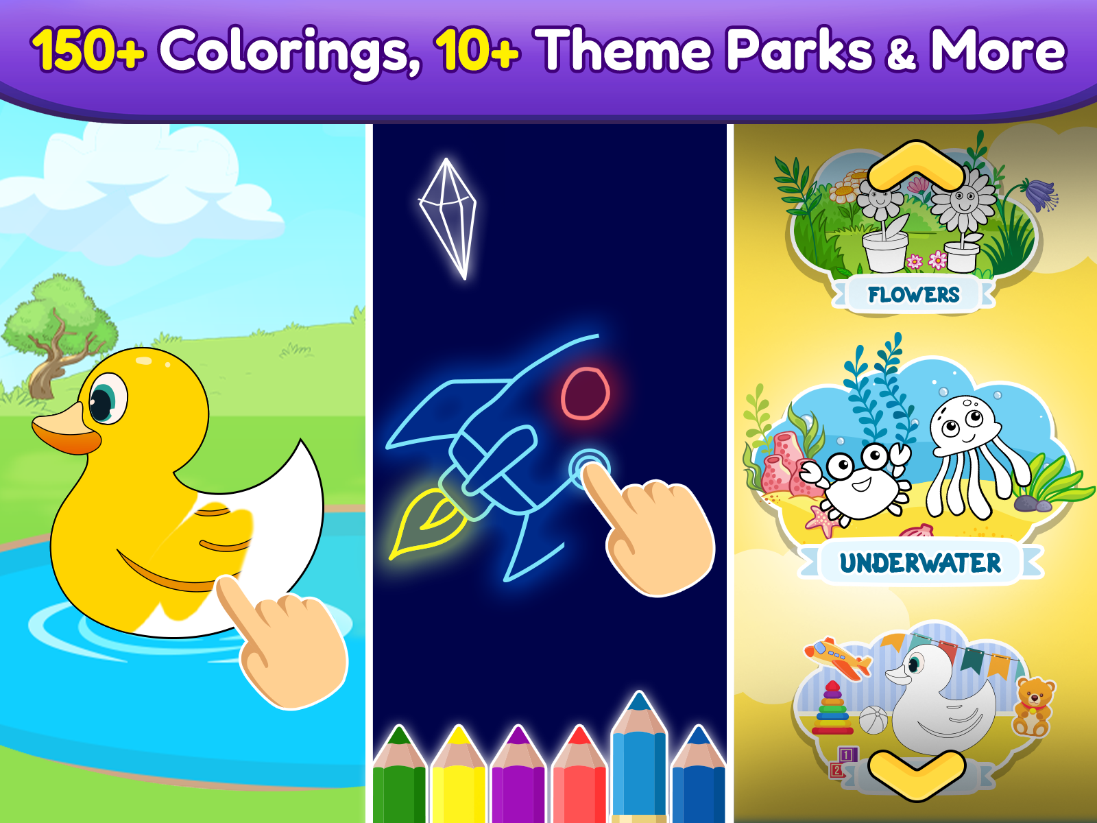 اسکرین شات 1 بازی Coloring games for kids: 2-5 y