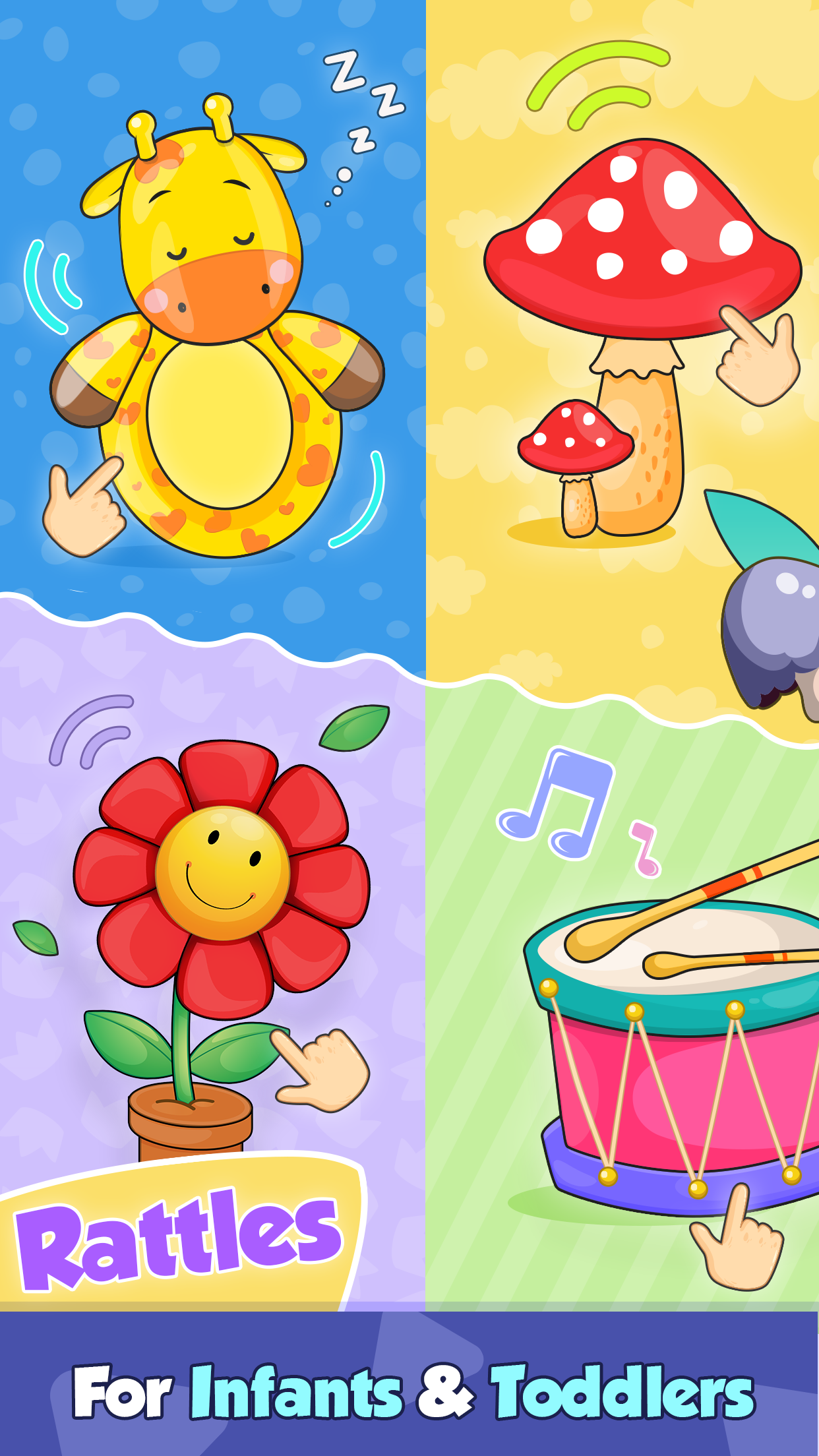 اسکرین شات 1 برنامه Baby Rattle: Giggles & Lullaby