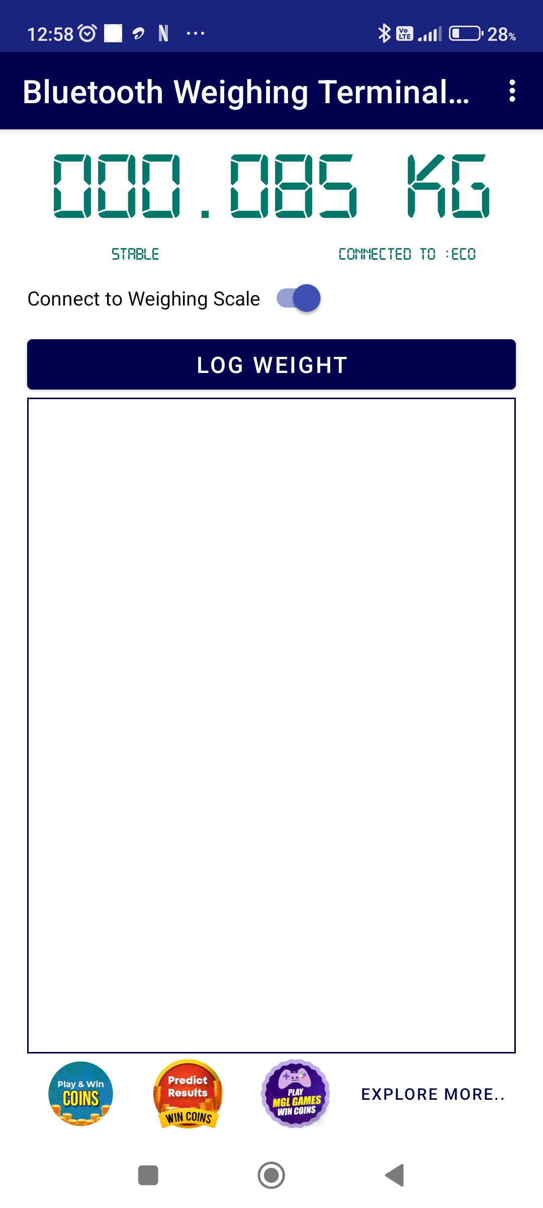 اسکرین شات 4 برنامه BT Weighing Scale Terminal 2.0