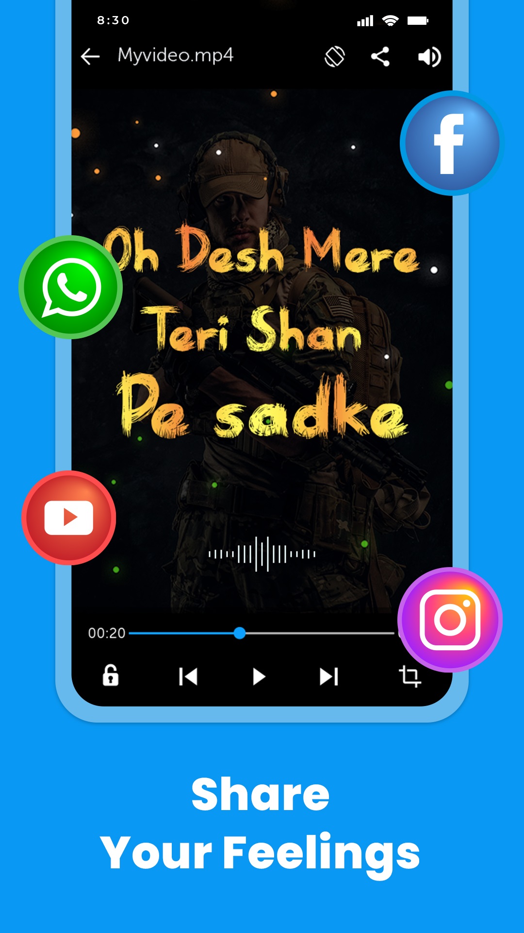 اسکرین شات 8 برنامه Beely Lyrics Video & Slideshow
