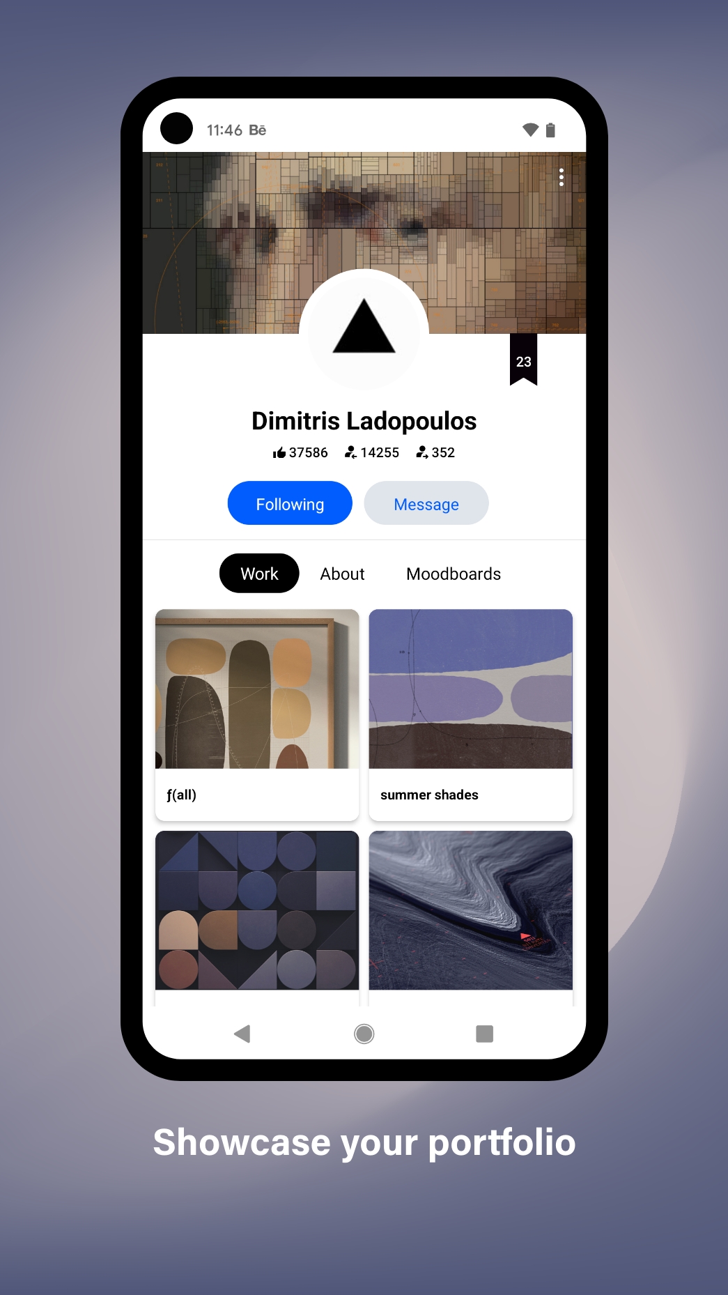 اسکرین شات 6 برنامه Behance - Creative Portfolios
