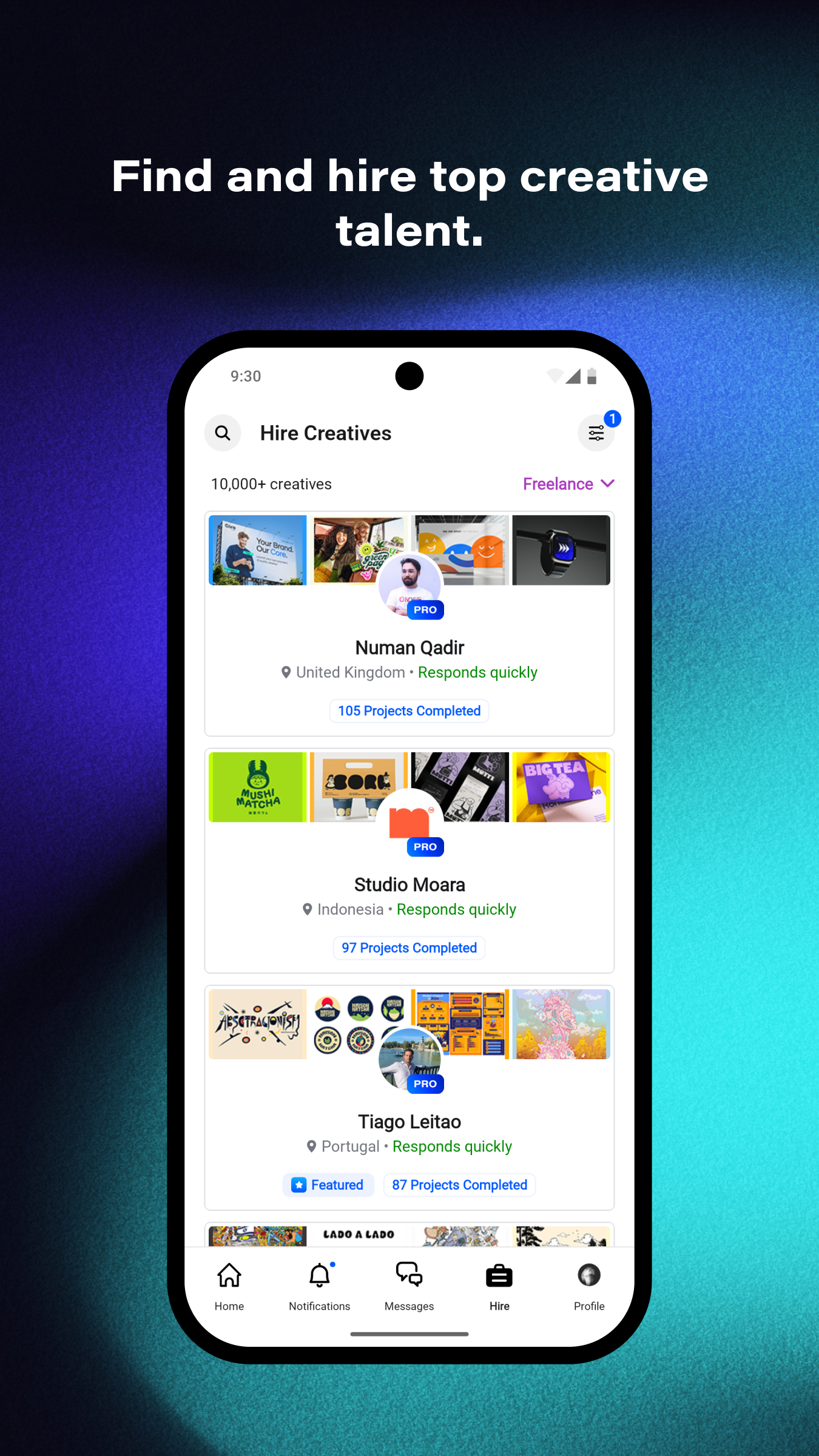 اسکرین شات 6 برنامه Behance - Creative Portfolios