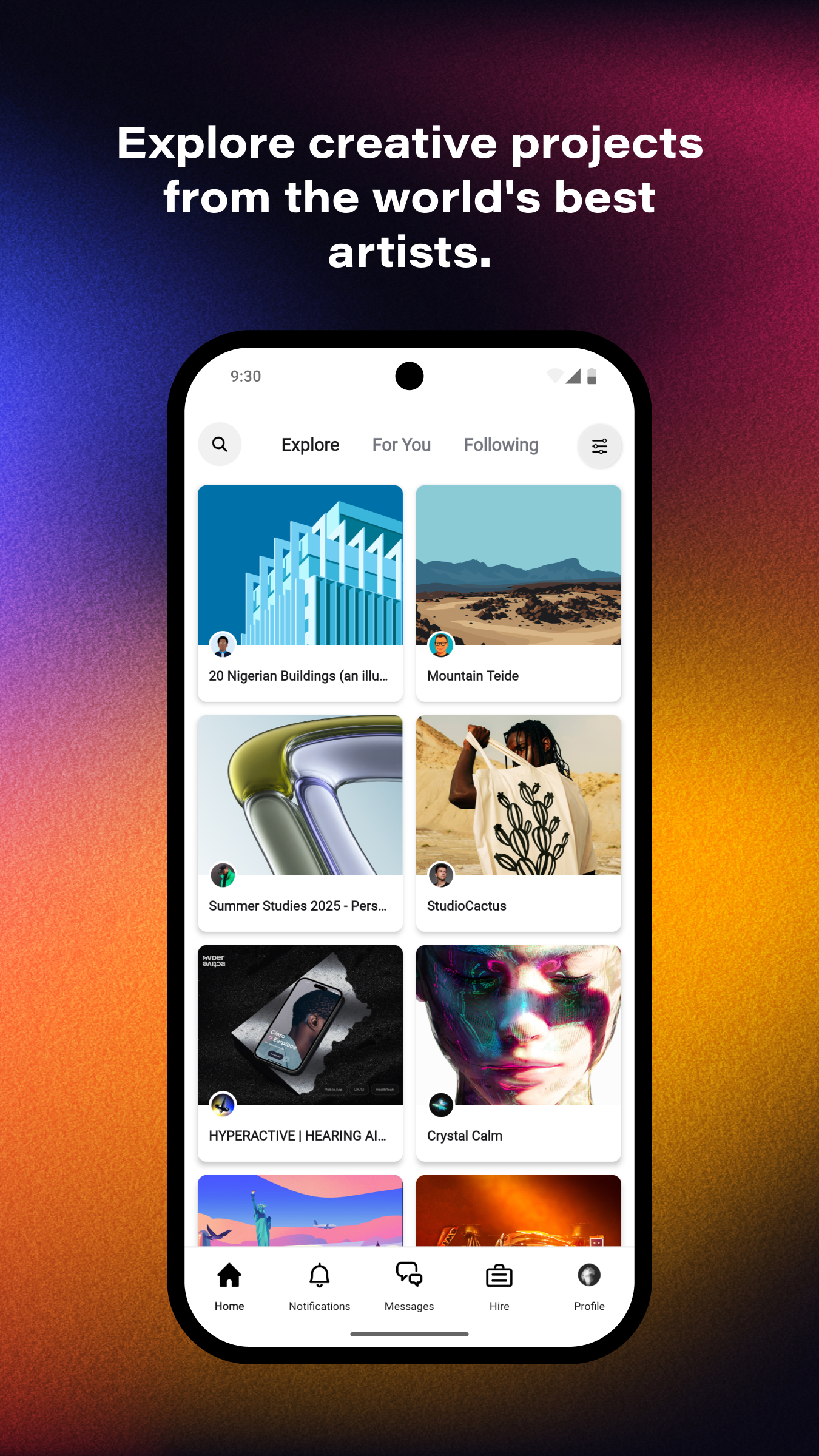 اسکرین شات 2 برنامه Behance - Creative Portfolios