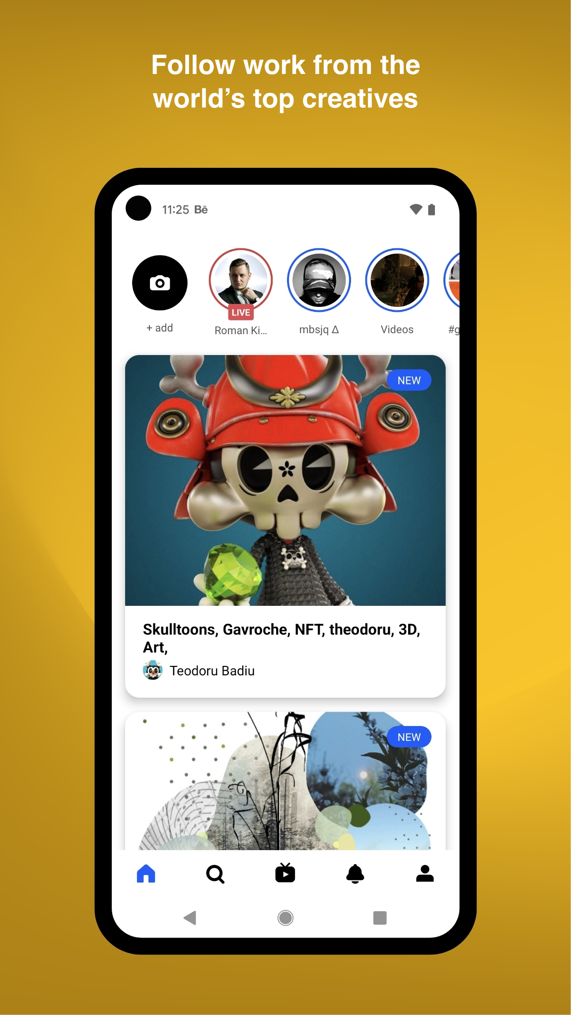 اسکرین شات 1 برنامه Behance - Creative Portfolios