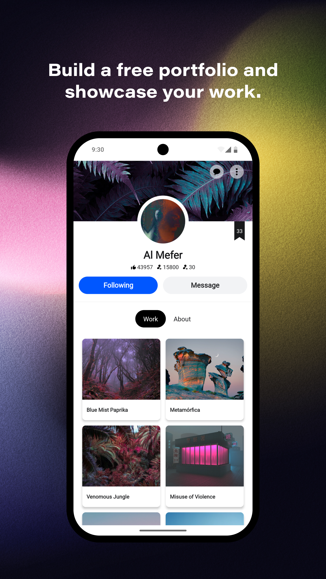اسکرین شات 5 برنامه Behance - Creative Portfolios