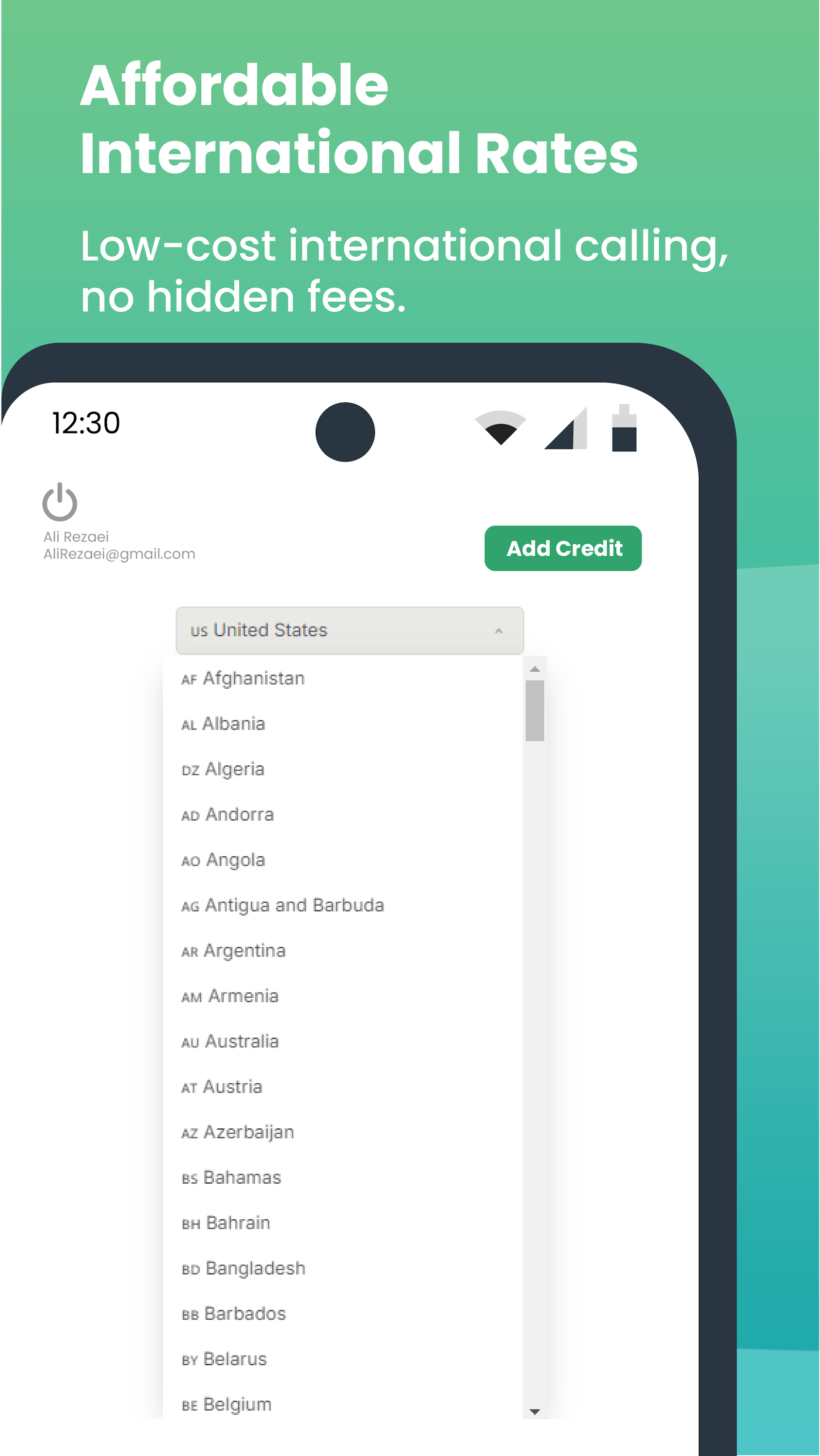 اسکرین شات 5 برنامه Pinngle International Calling