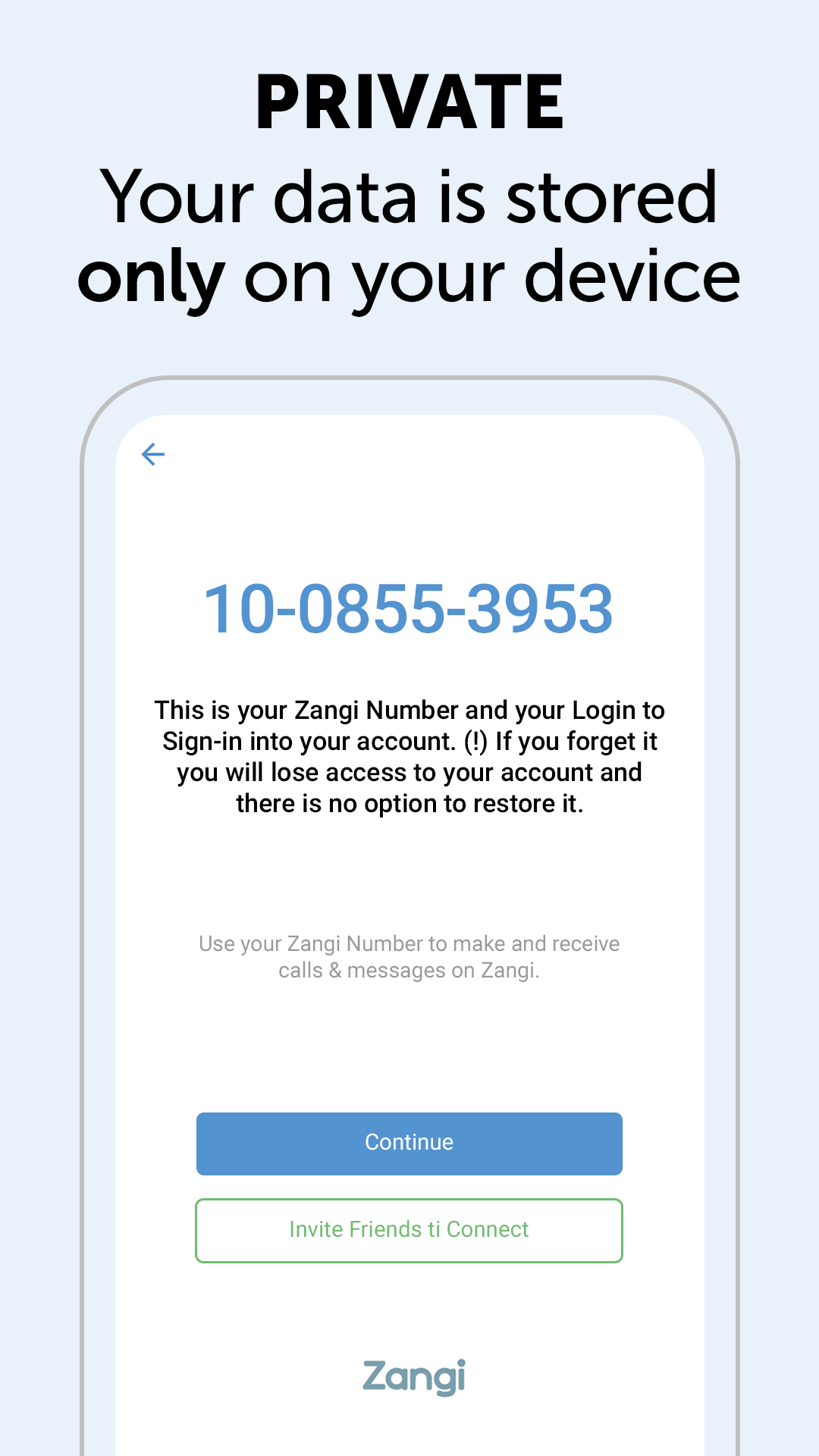 اسکرین شات 1 برنامه Zangi Private Messenger