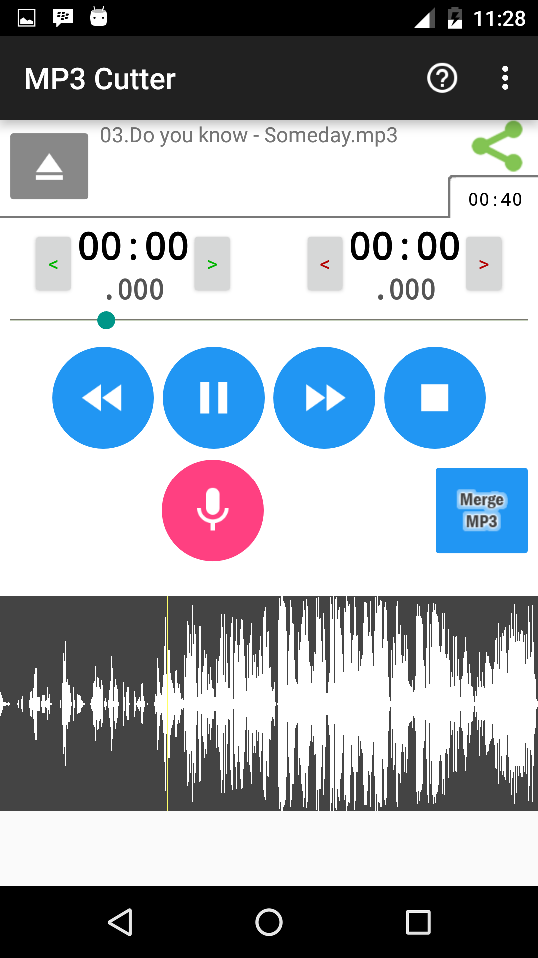 اسکرین شات 2 برنامه MP3 Cutter