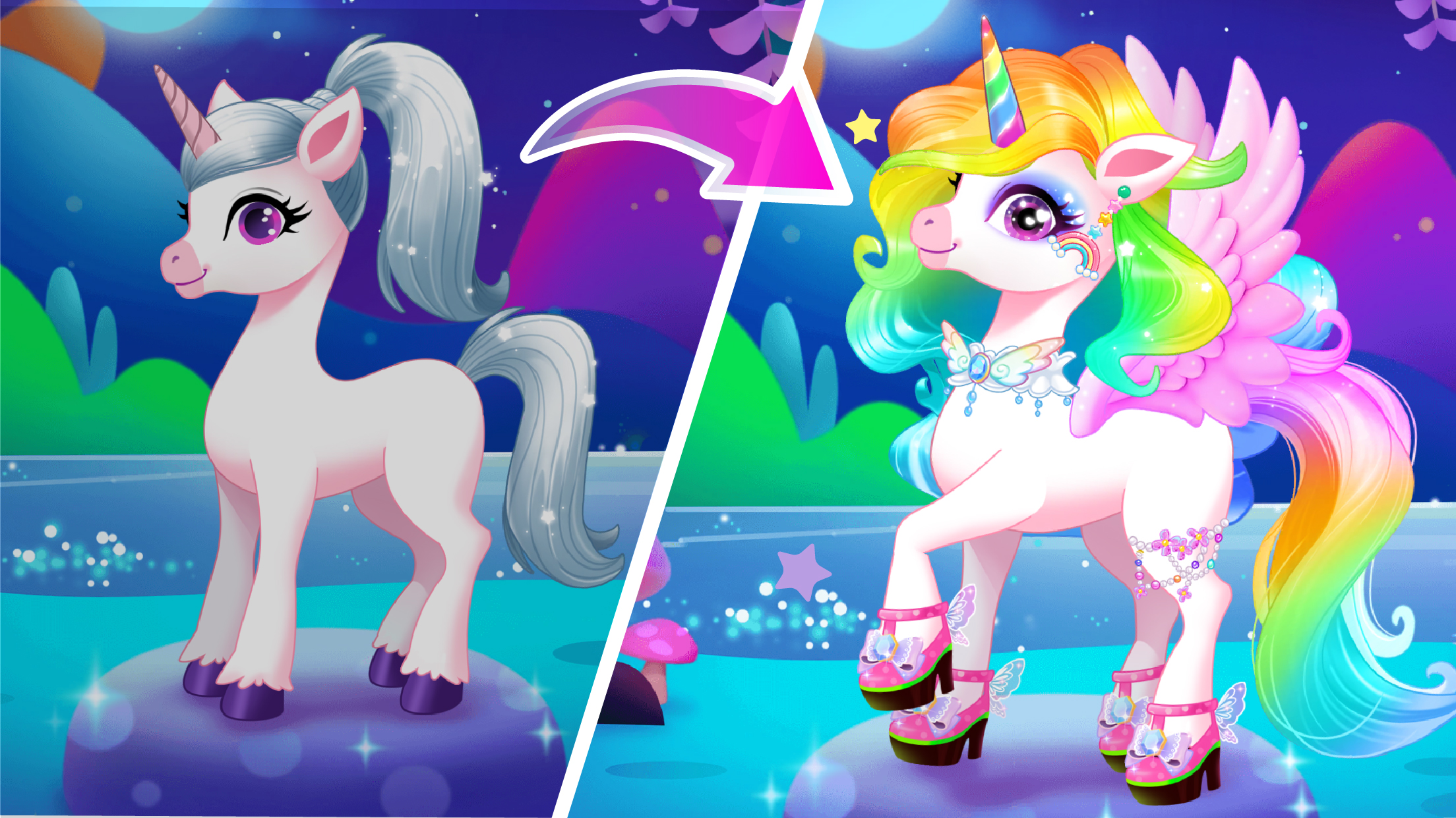 اسکرین شات 4 بازی Unicorn Dress up Game for Kids