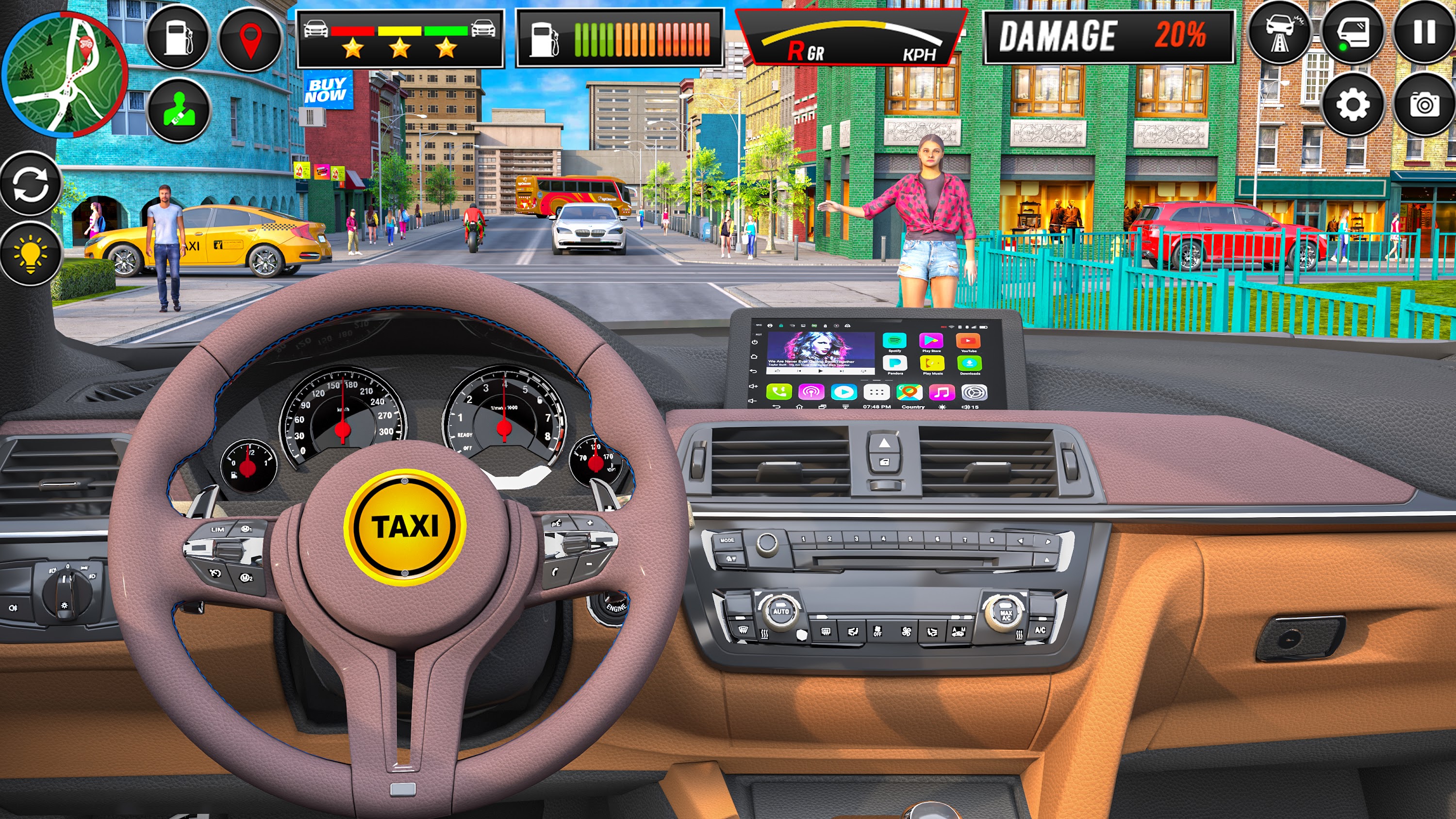 اسکرین شات 2 بازی City Taxi Simulator Car Drive