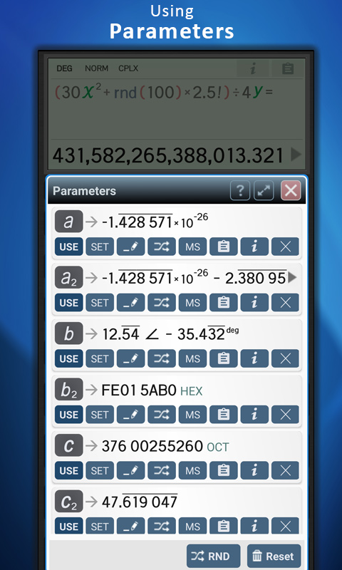 اسکرین شات 5 برنامه Champ Scientific Calculator
